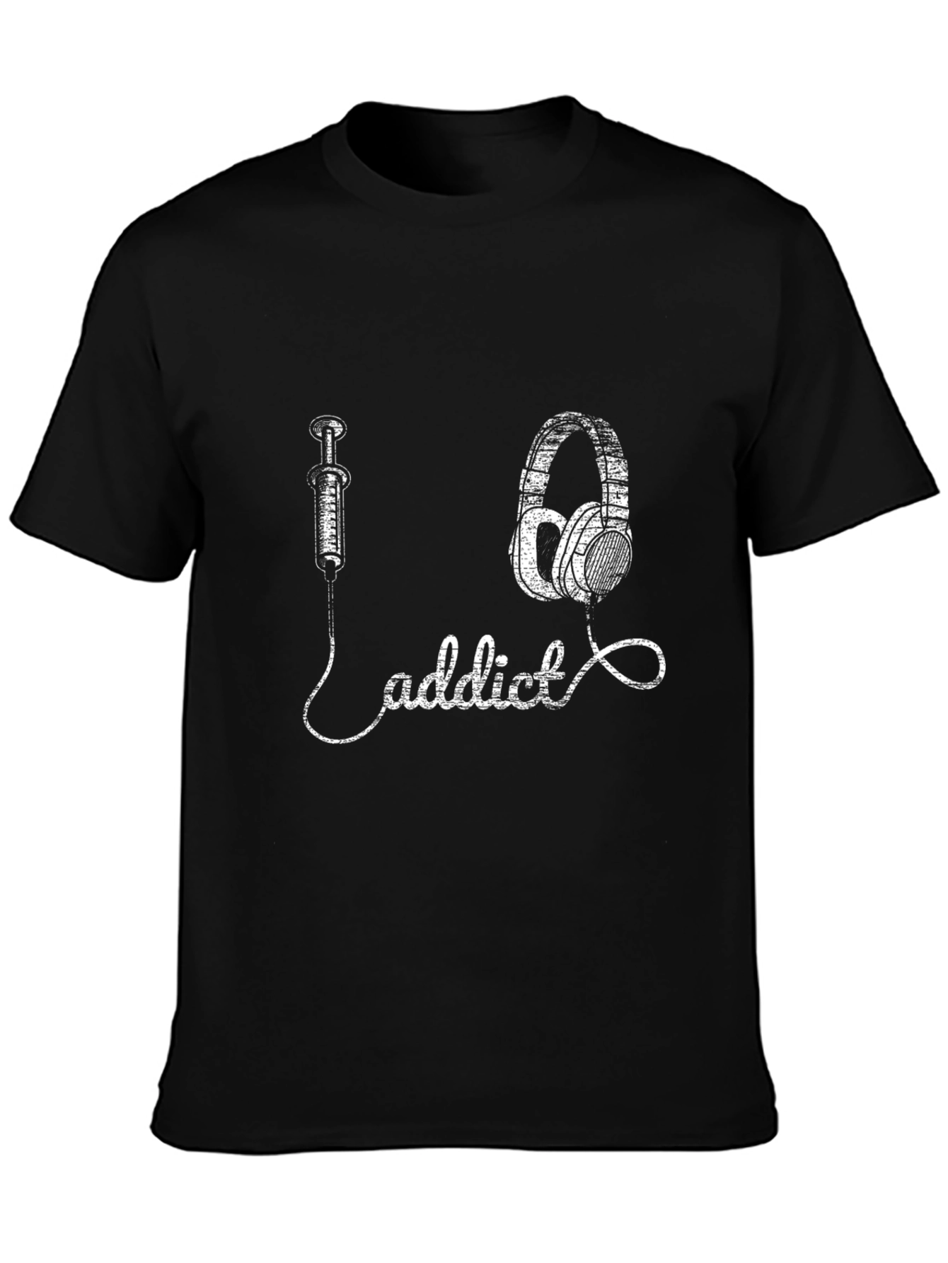 Music Addict T-Shirt: Inject the Beat Headphones Graphic Tee