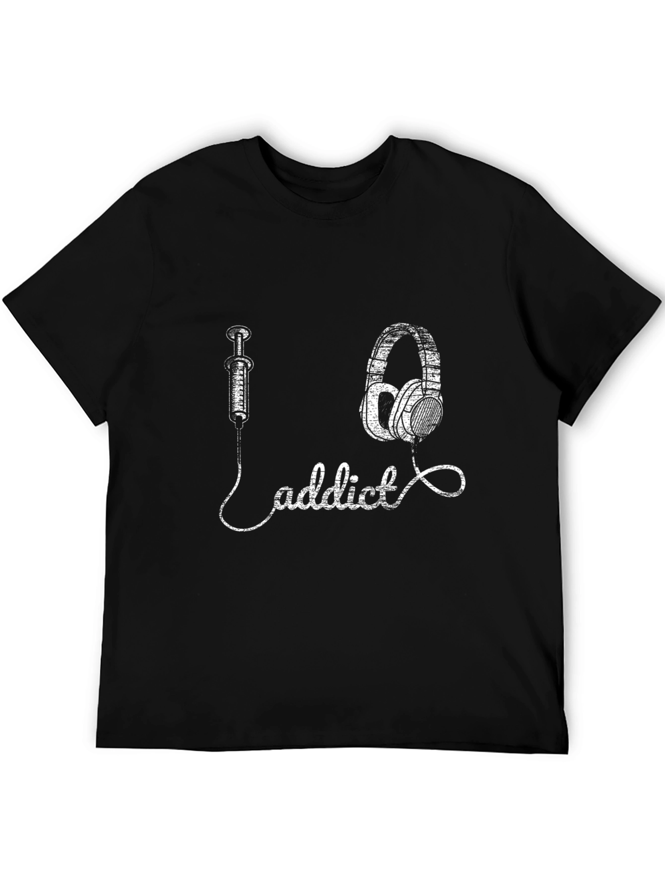 Music Addict T-Shirt: Inject the Beat Headphones Graphic Tee