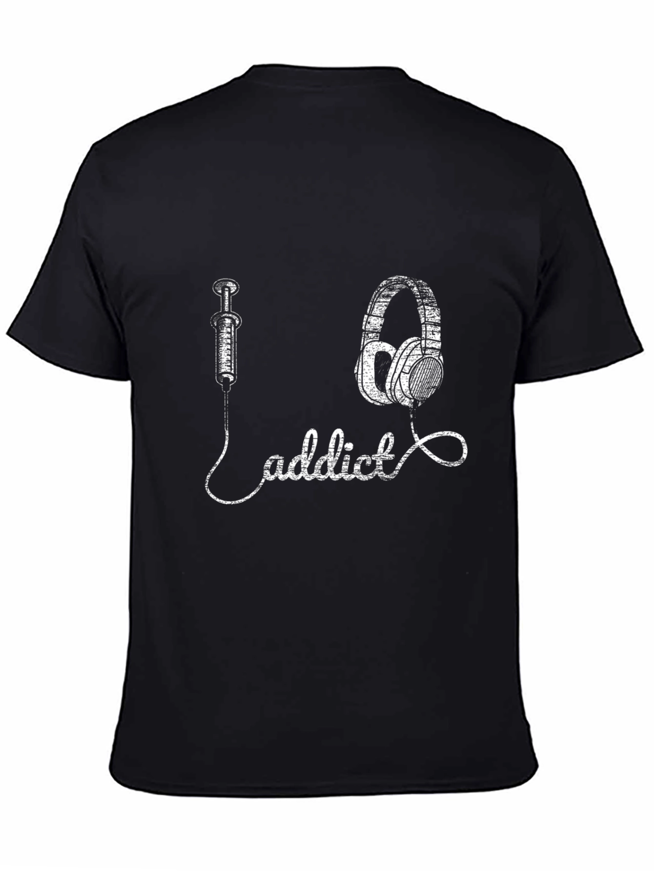 Music Addict T-Shirt: Inject the Beat Headphones Graphic Tee
