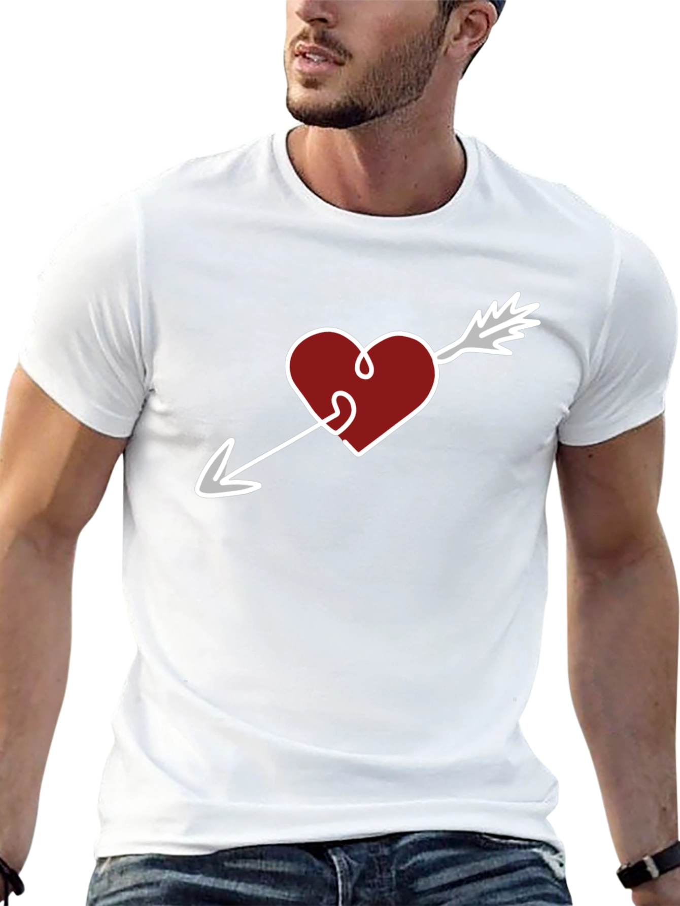 Heart & Arrow Graphic Tee - Valentines Day Special