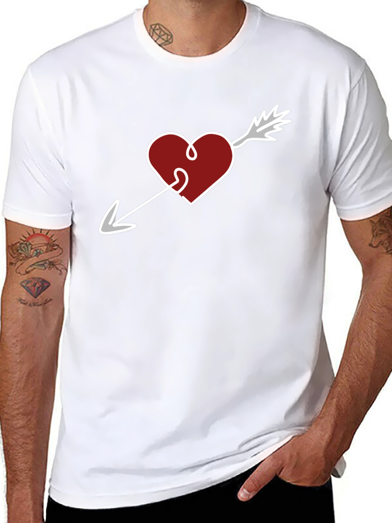 Heart & Arrow Graphic Tee - Valentines Day Special