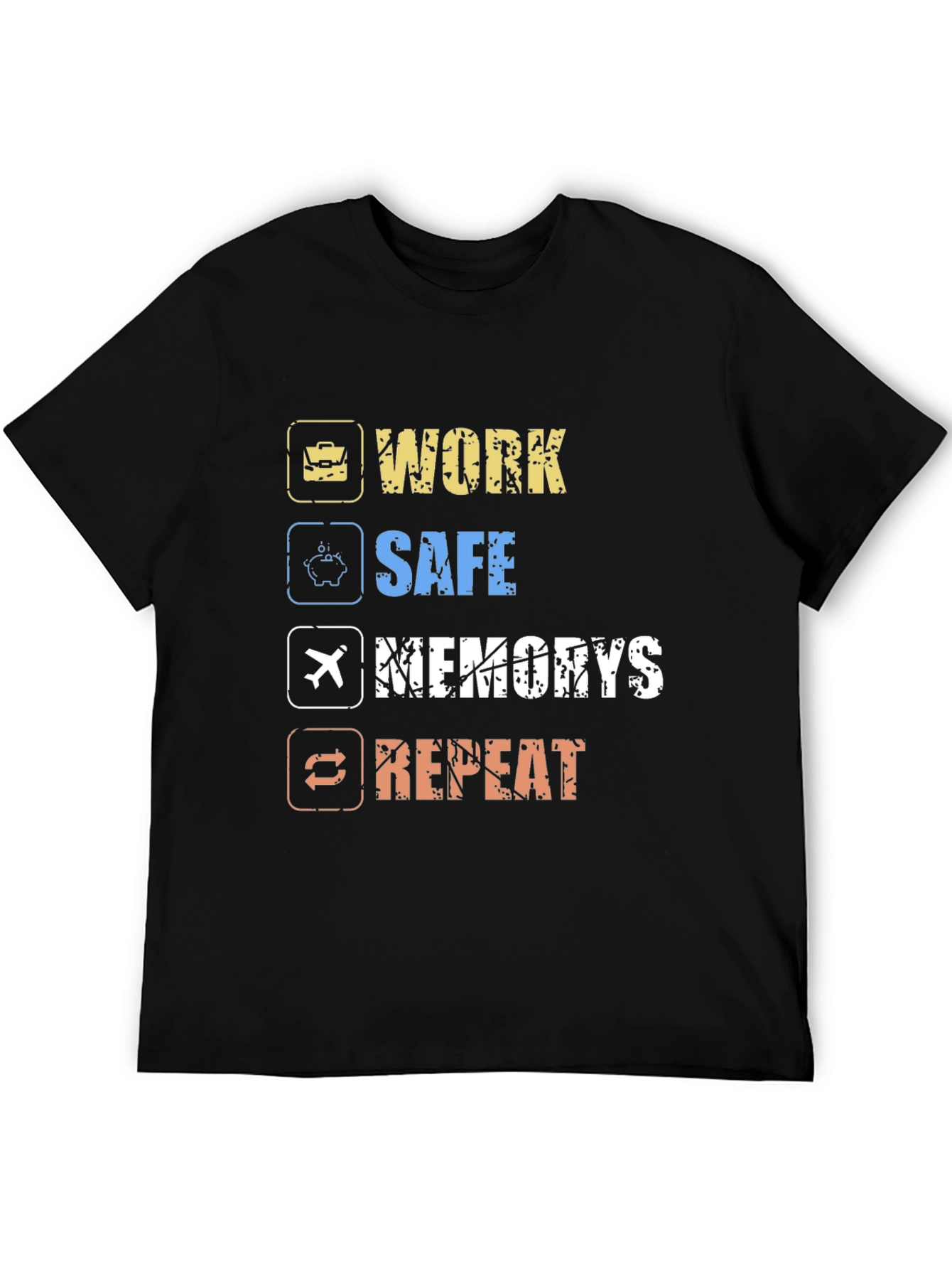 Work Safe Memories Repeat Graphic T-Shirt