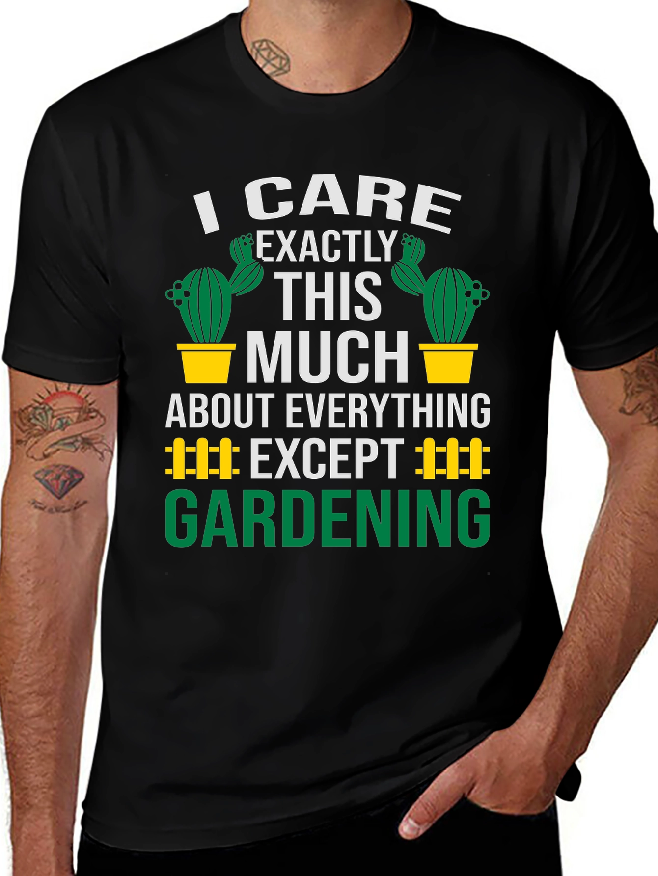 Funny Gardening T-Shirt: I Care Exactly This Much