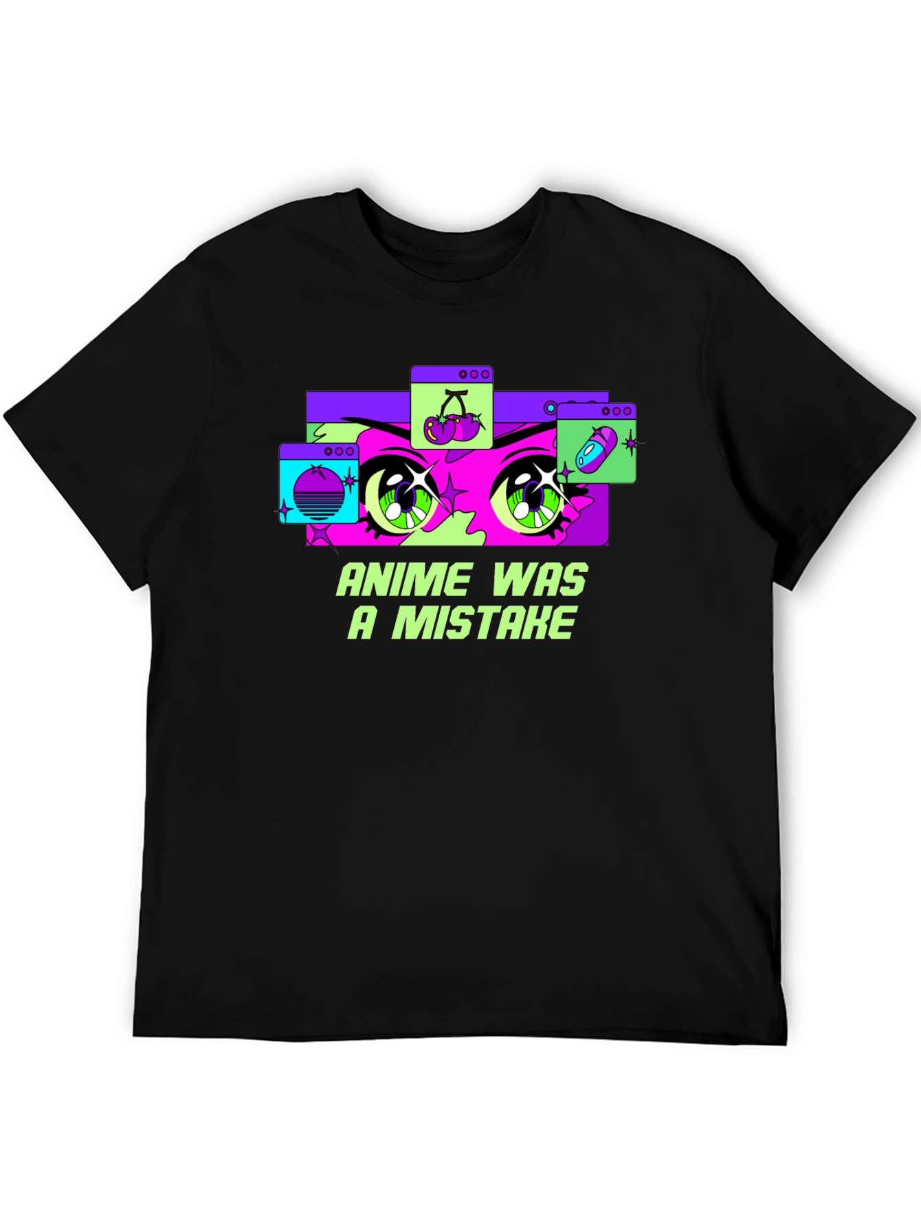 Anime Was A Mistake T-Shirt - Black Graphic Tee