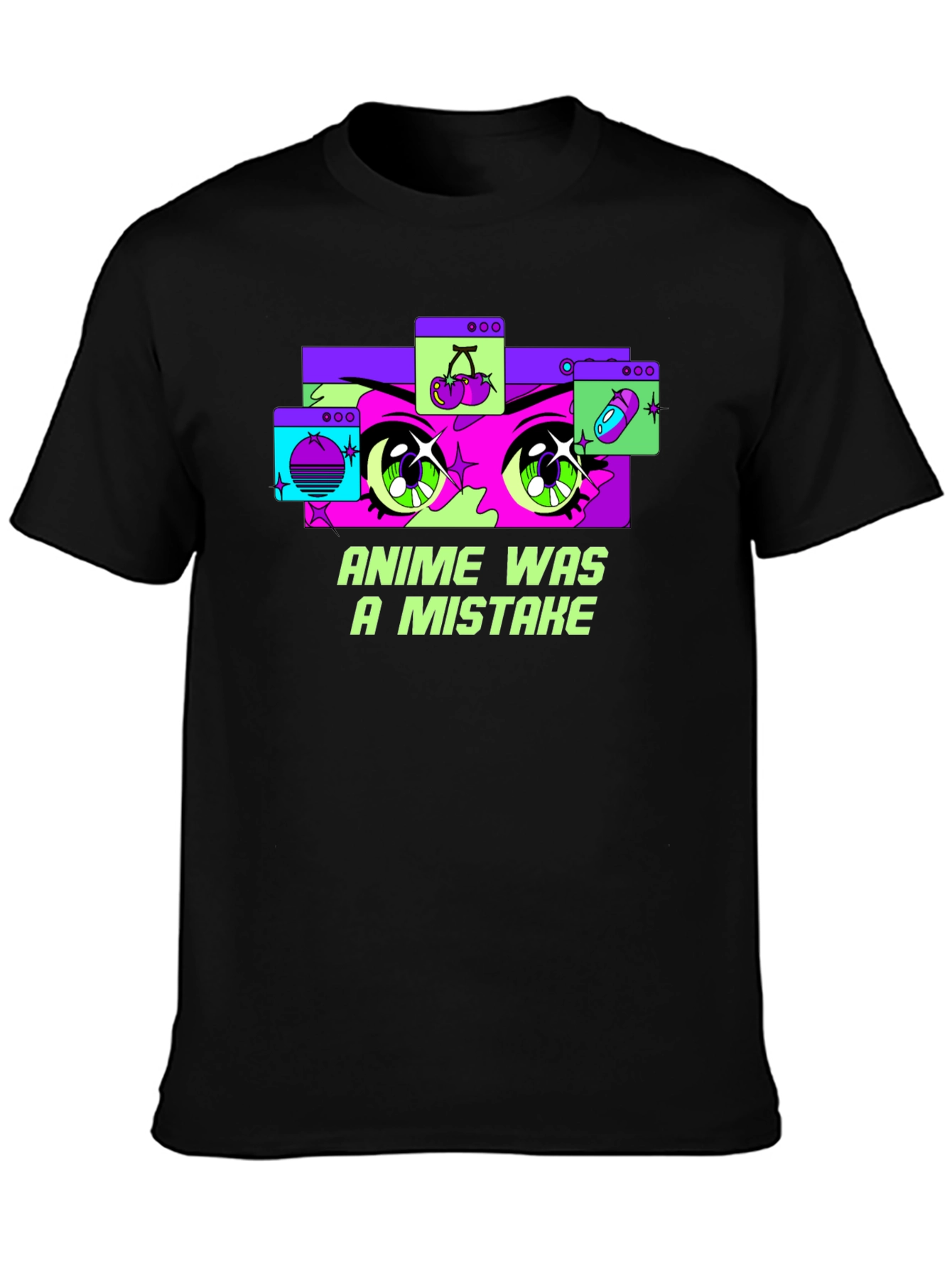 Anime Was A Mistake T-Shirt - Black Graphic Tee