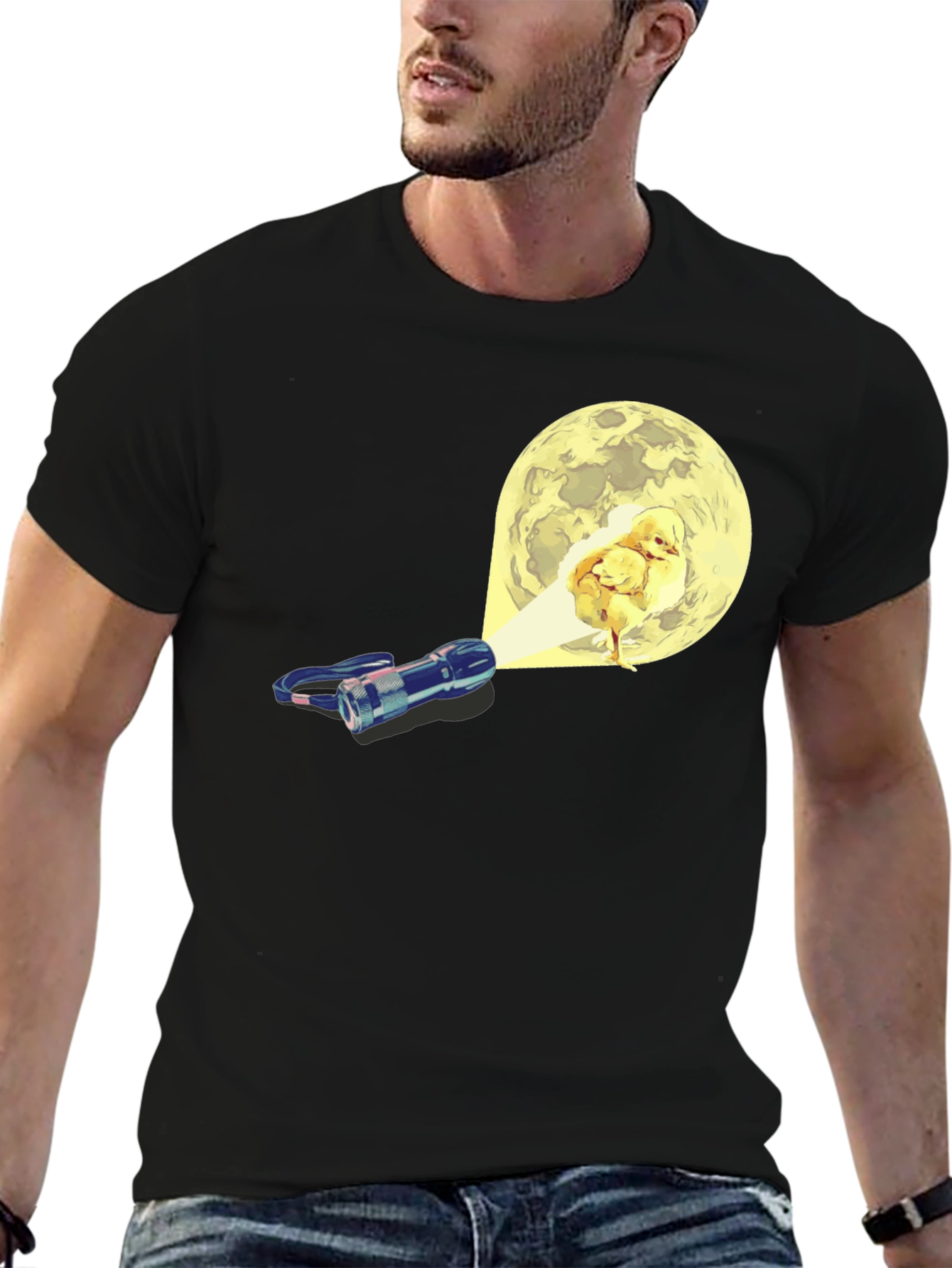 Funny Chick Moon T-Shirt