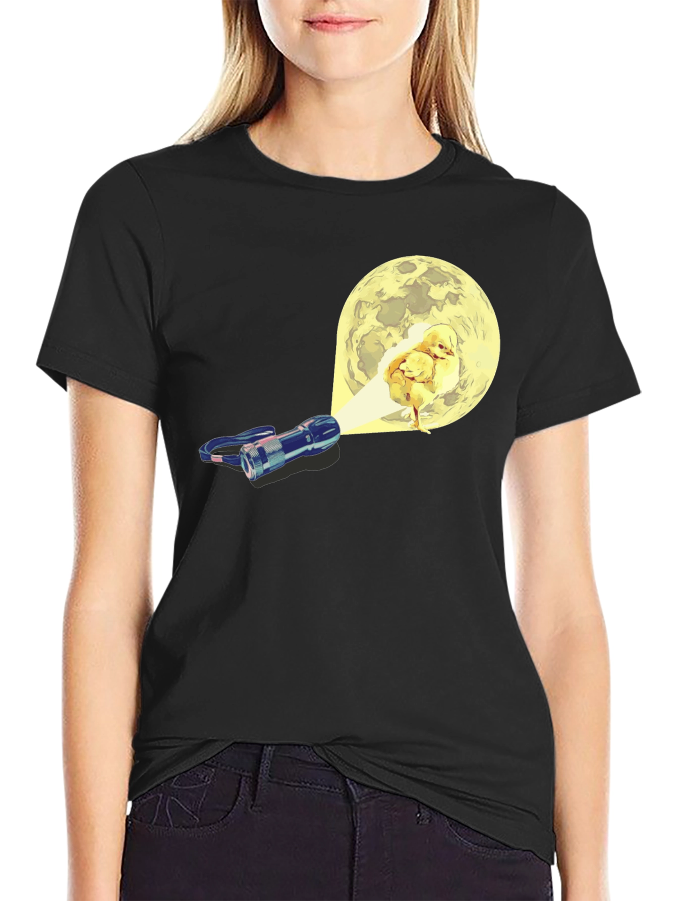 Funny Chick Moon T-Shirt
