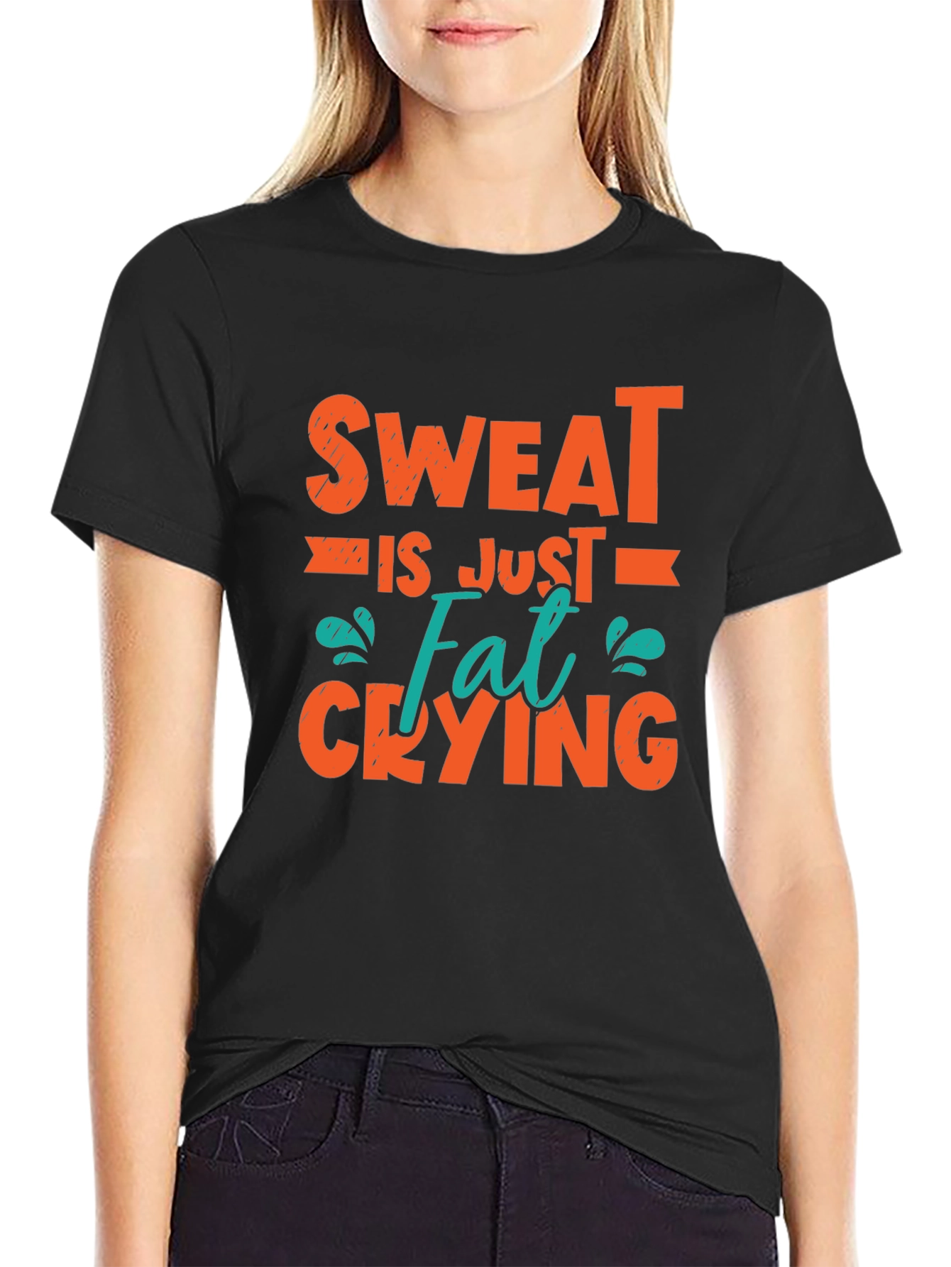 Sweat is Just Fat Crying Graphic Tee