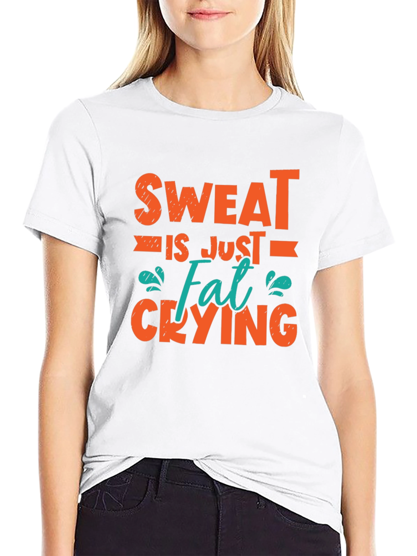 Sweat is Just Fat Crying Graphic Tee