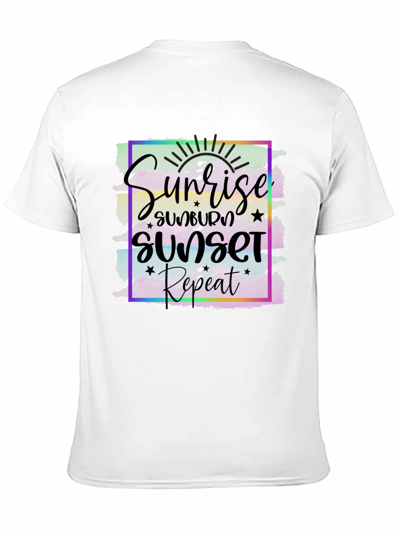 Sunrise Sunset Repeat Graphic Tee - Black