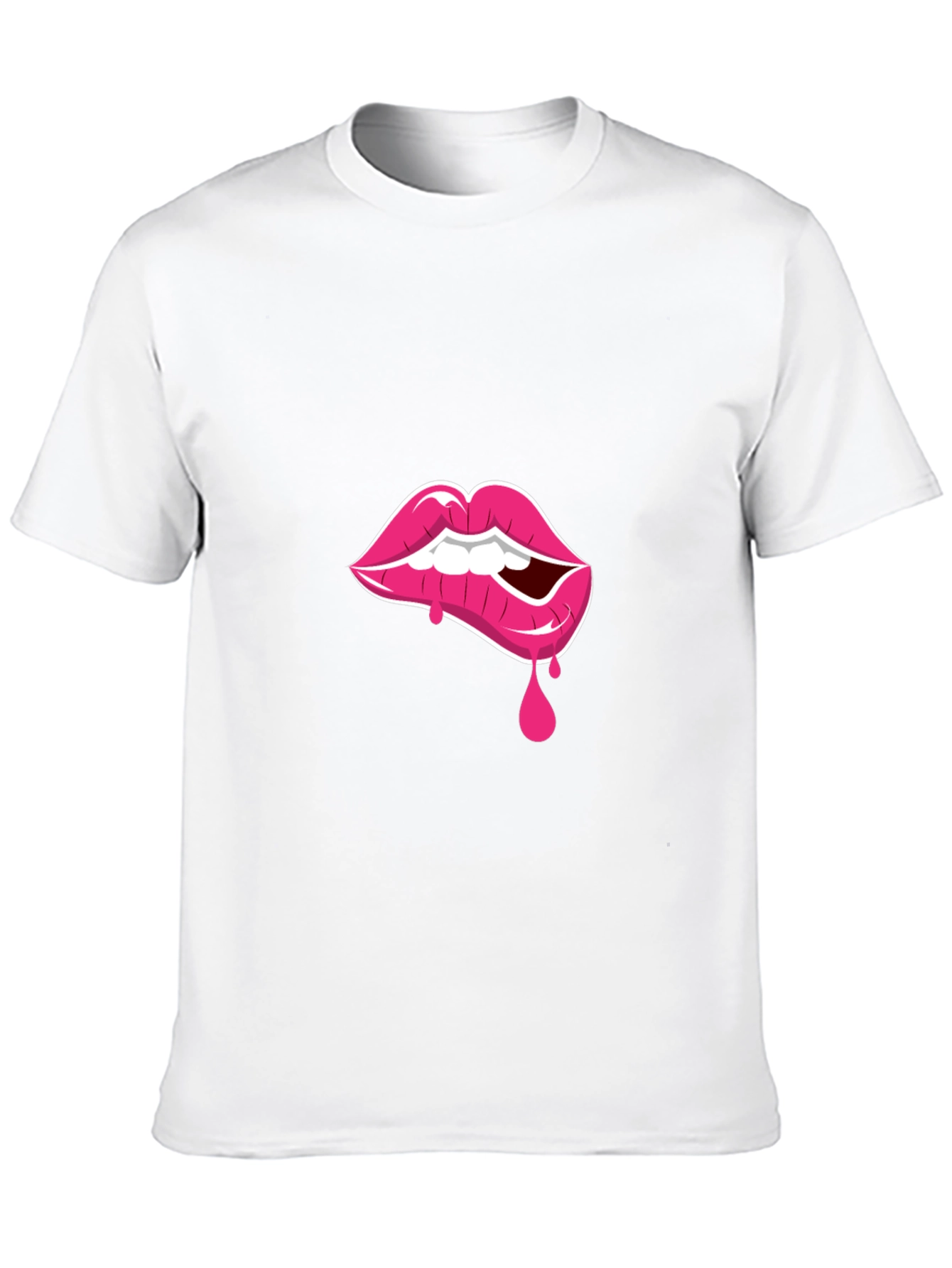 Lip Bite Graphic Tee - Black T-Shirt