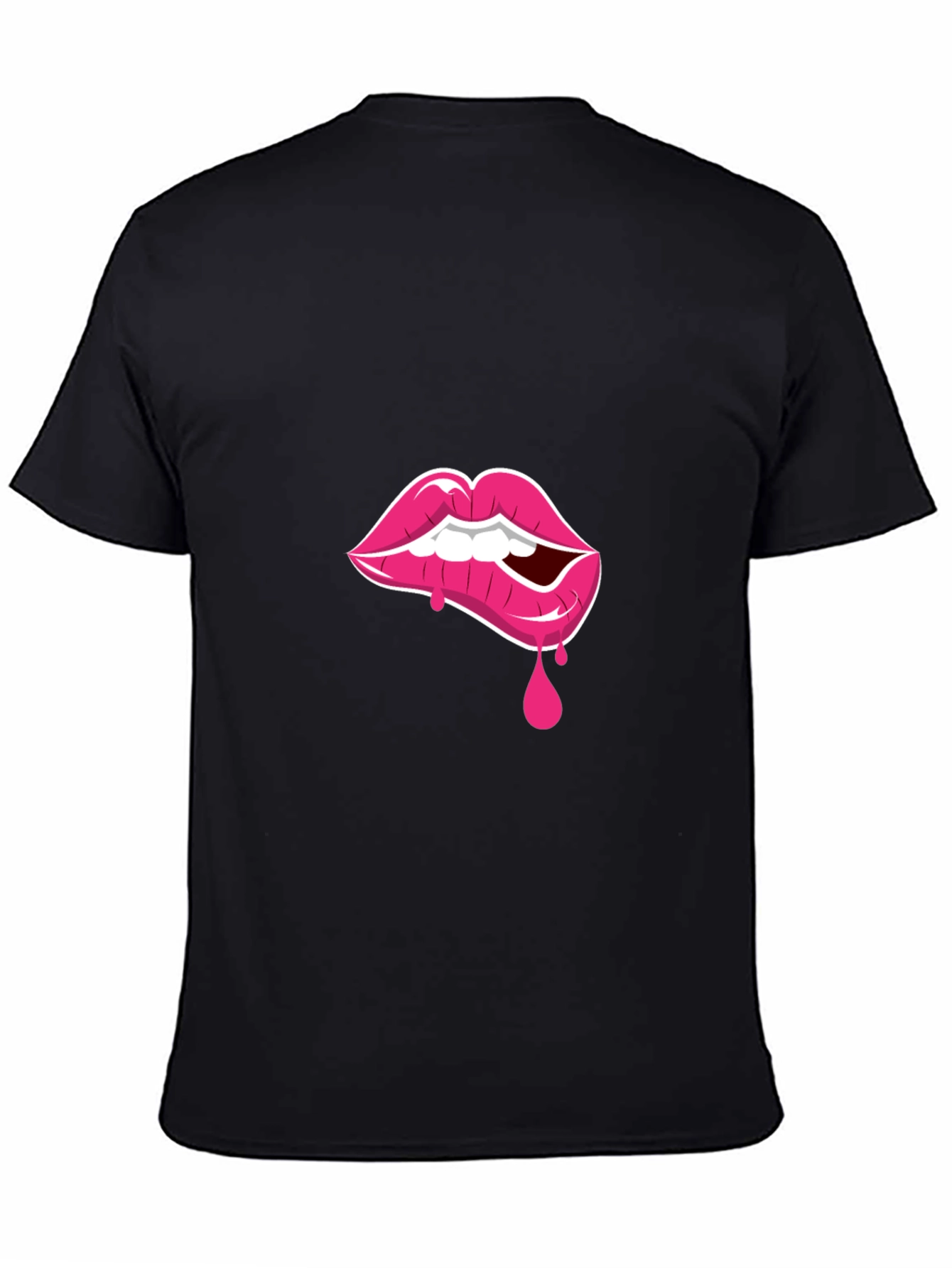 Lip Bite Graphic Tee - Black T-Shirt