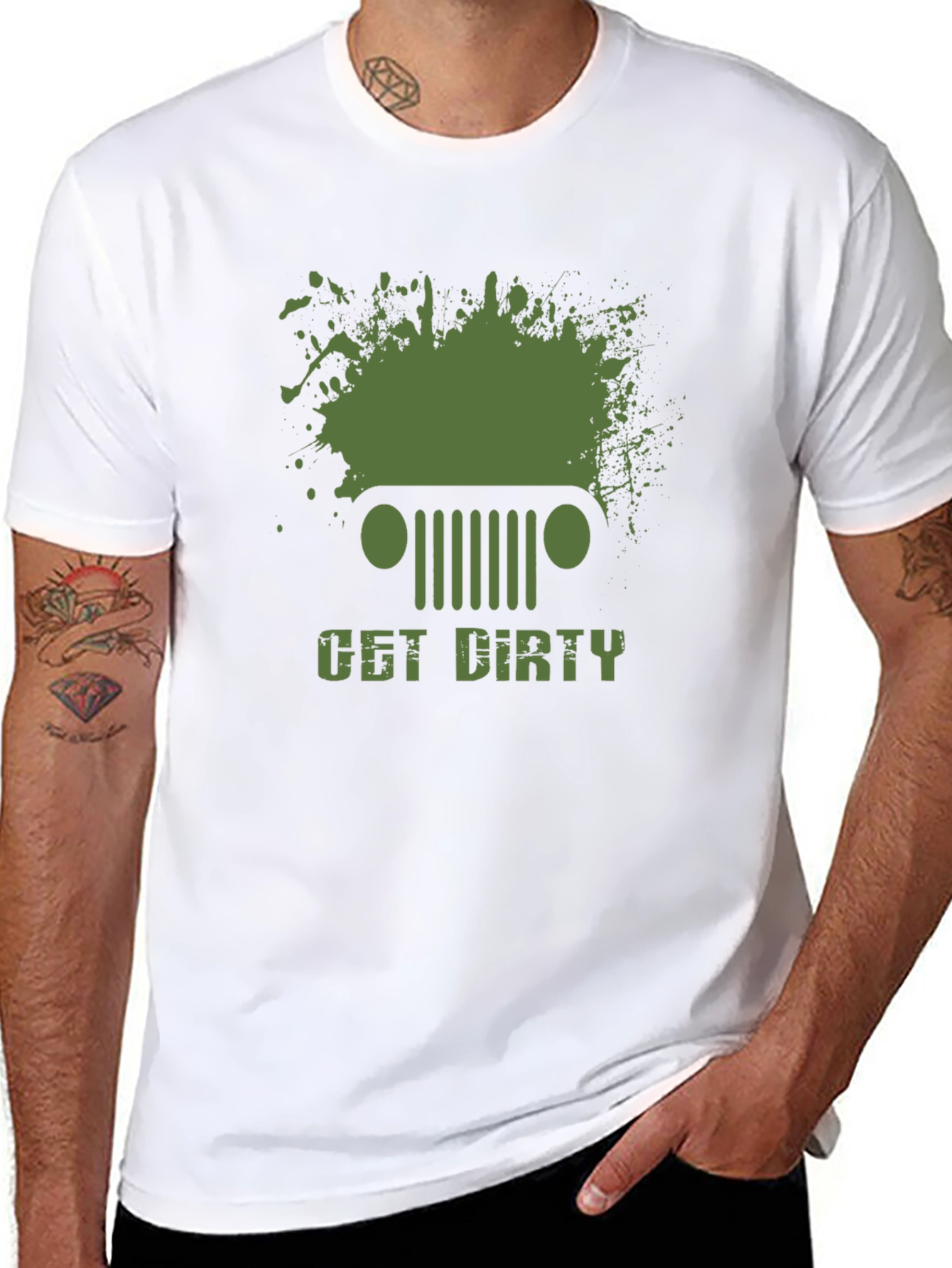 Get Dirty Jeep Graphic Mens T-Shirt