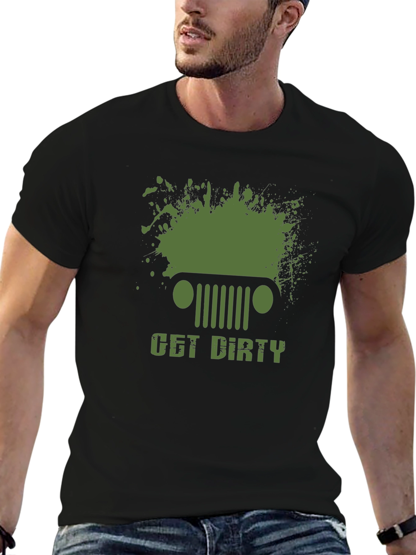 Get Dirty Jeep Graphic Mens T-Shirt