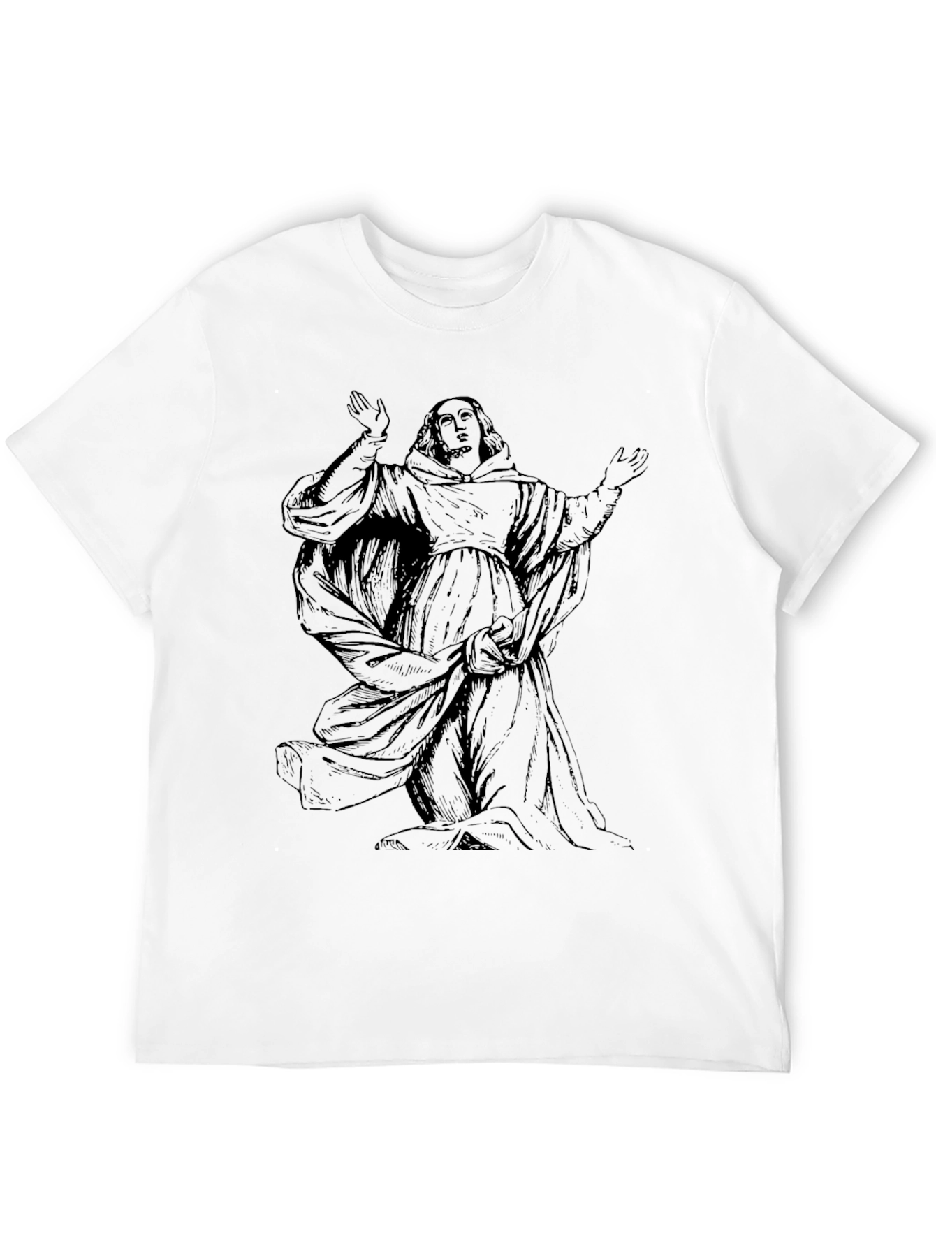 Monk Graphic Black T-Shirt