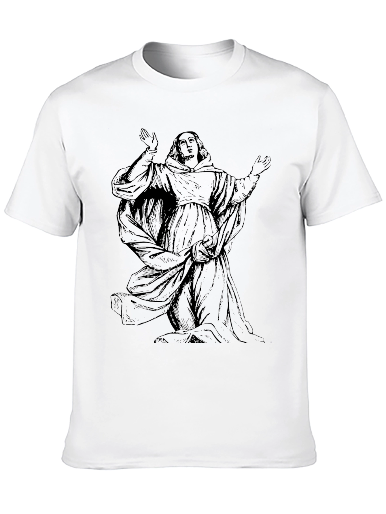 Monk Graphic Black T-Shirt
