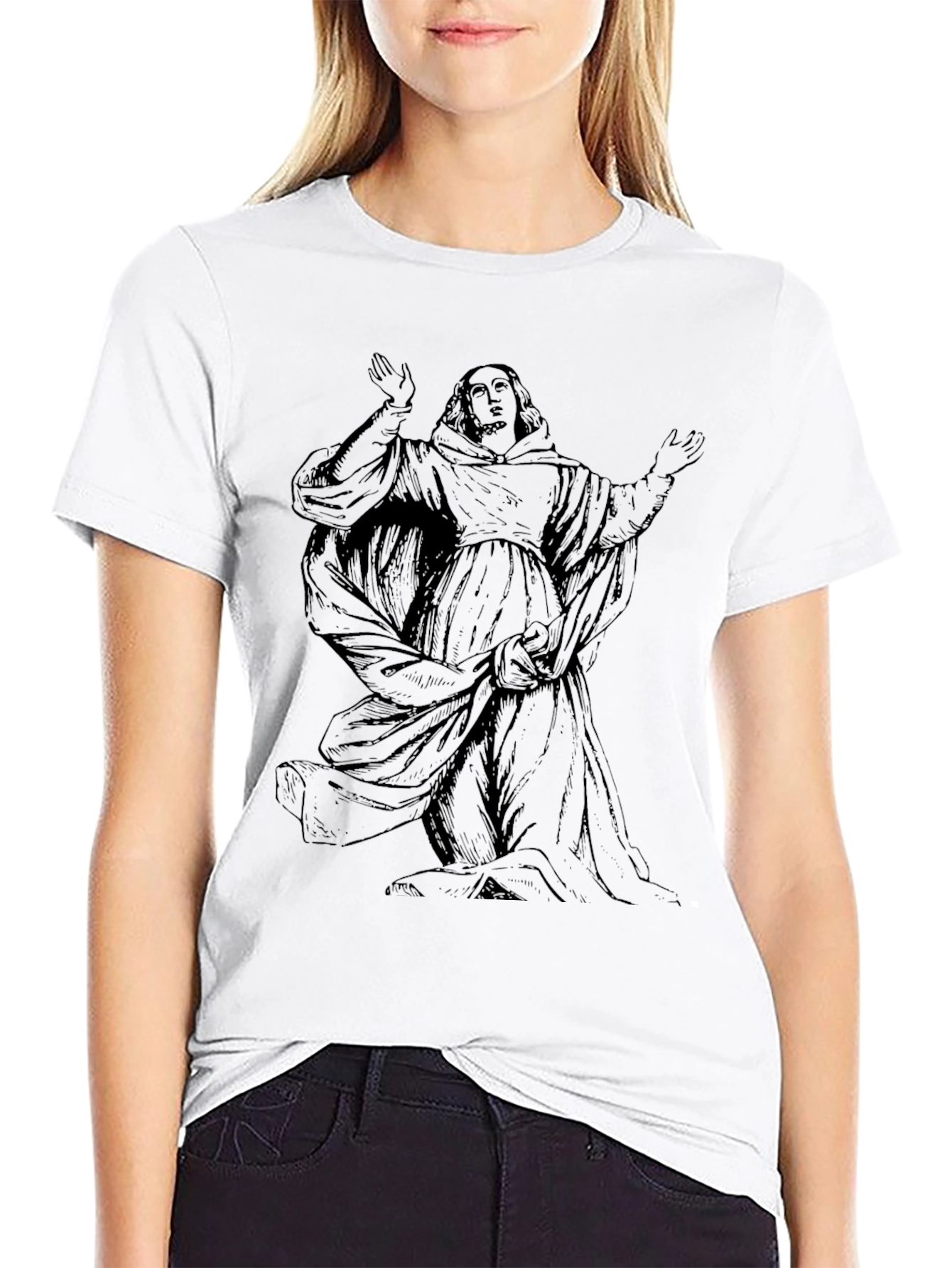 Monk Graphic Black T-Shirt