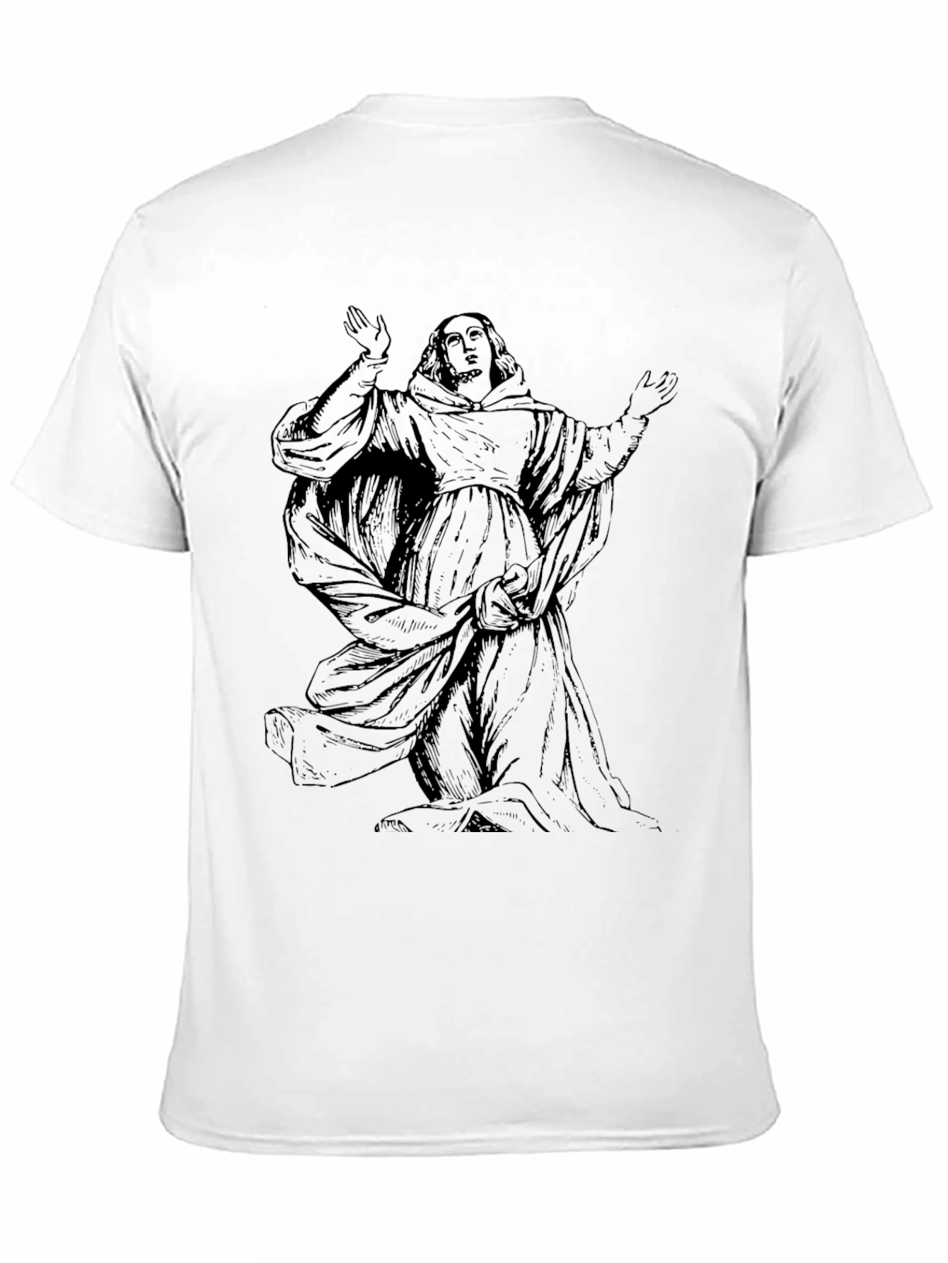 Monk Graphic Black T-Shirt