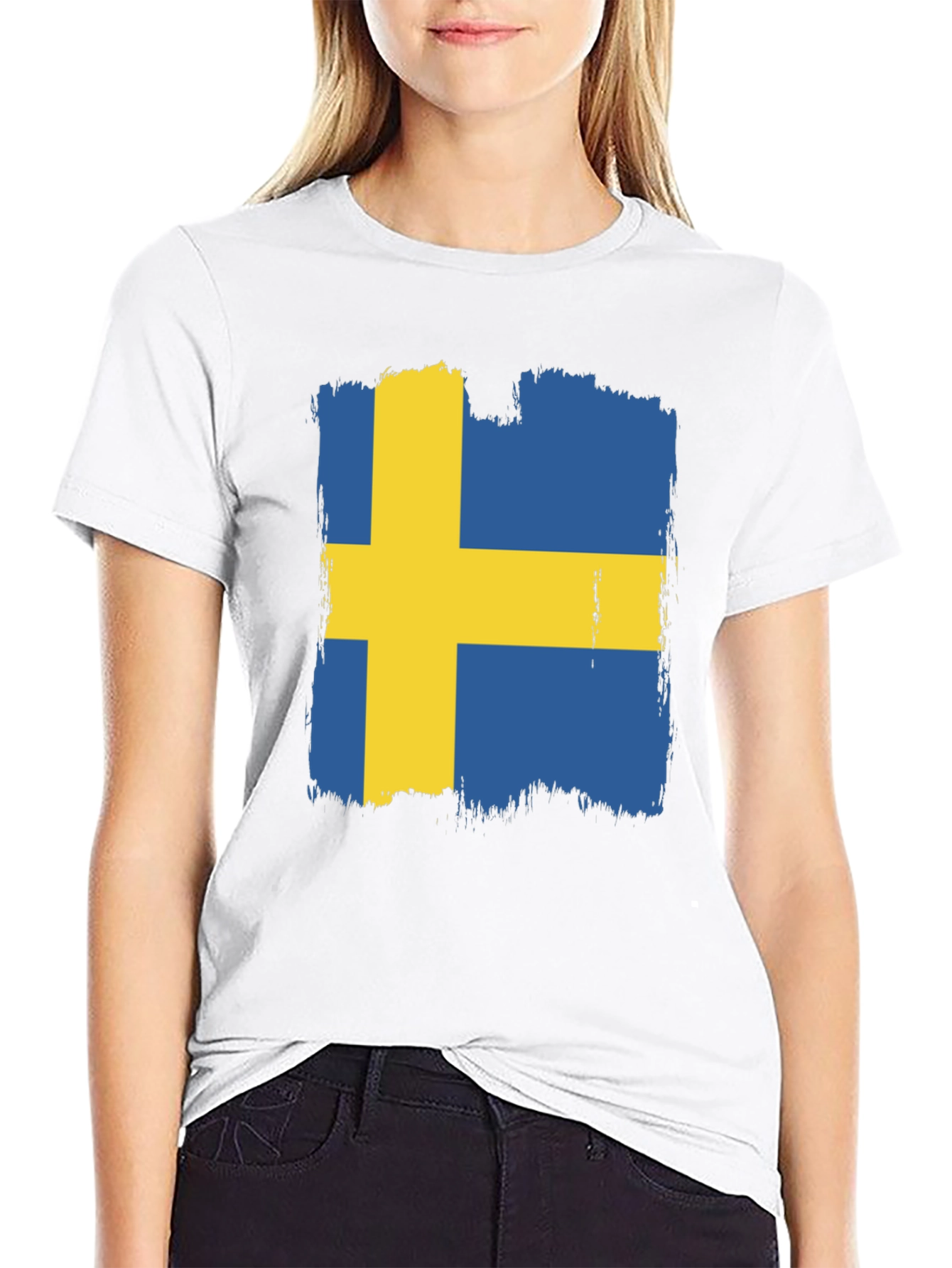 Sweden Flag T-Shirt - Distressed Swedish Pride