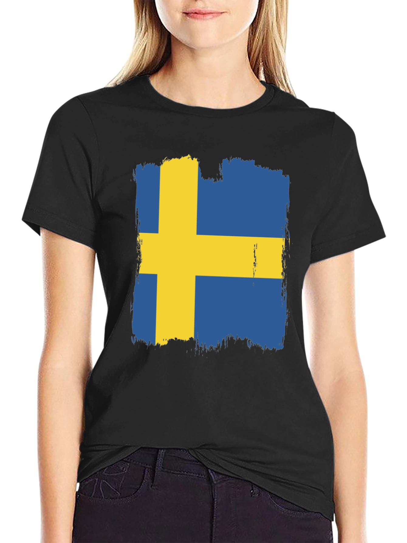 Sweden Flag T-Shirt - Distressed Swedish Pride