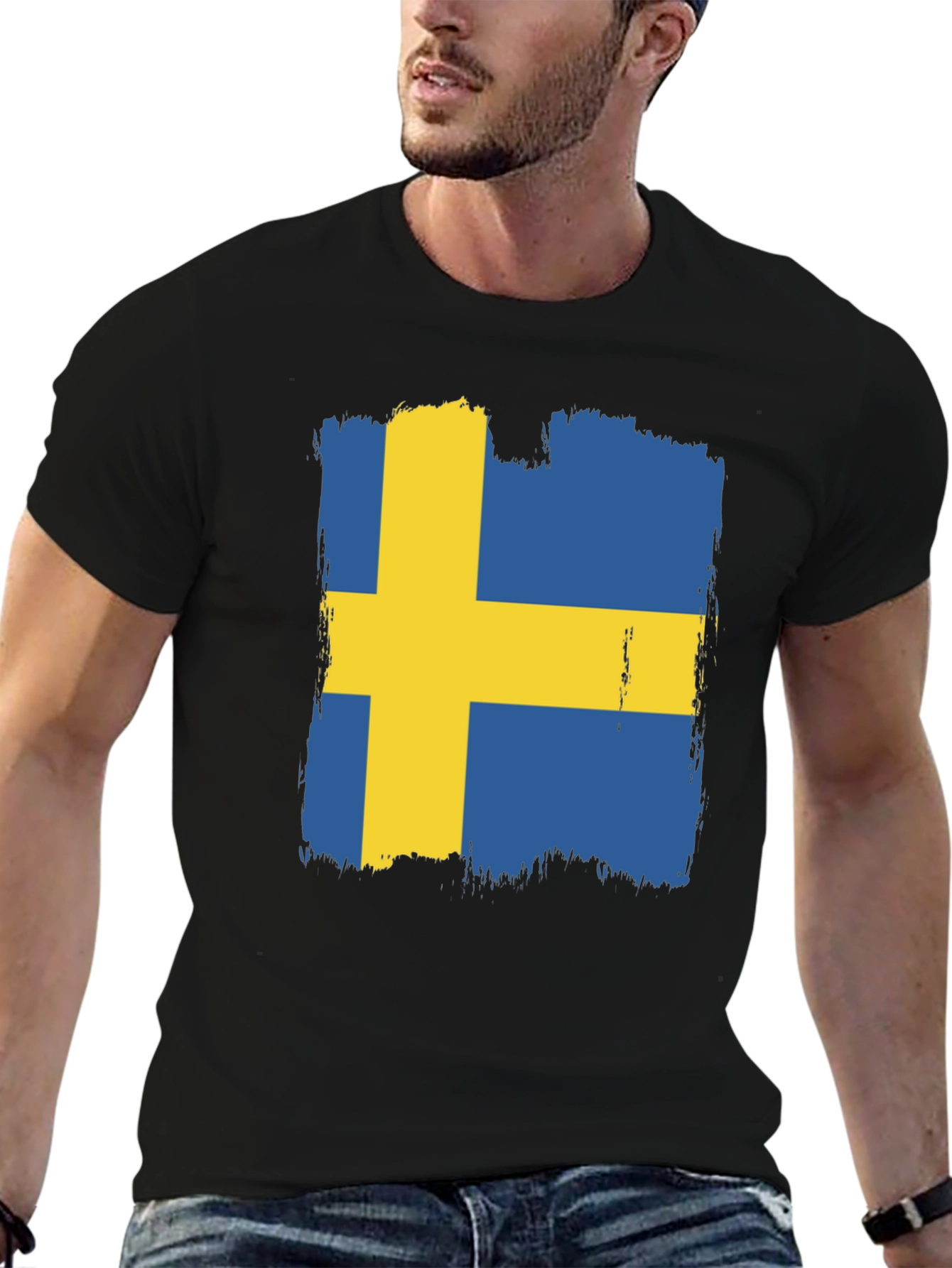 Sweden Flag T-Shirt - Distressed Swedish Pride
