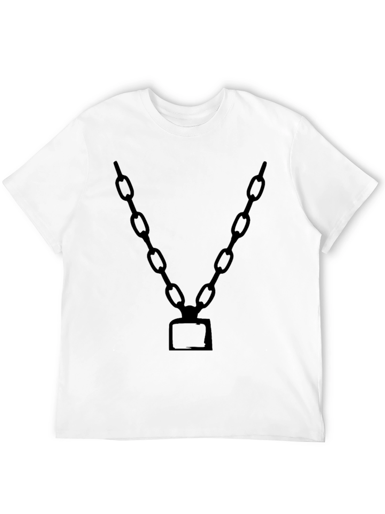 Black Chain Graphic Tee - Bold Statement Style