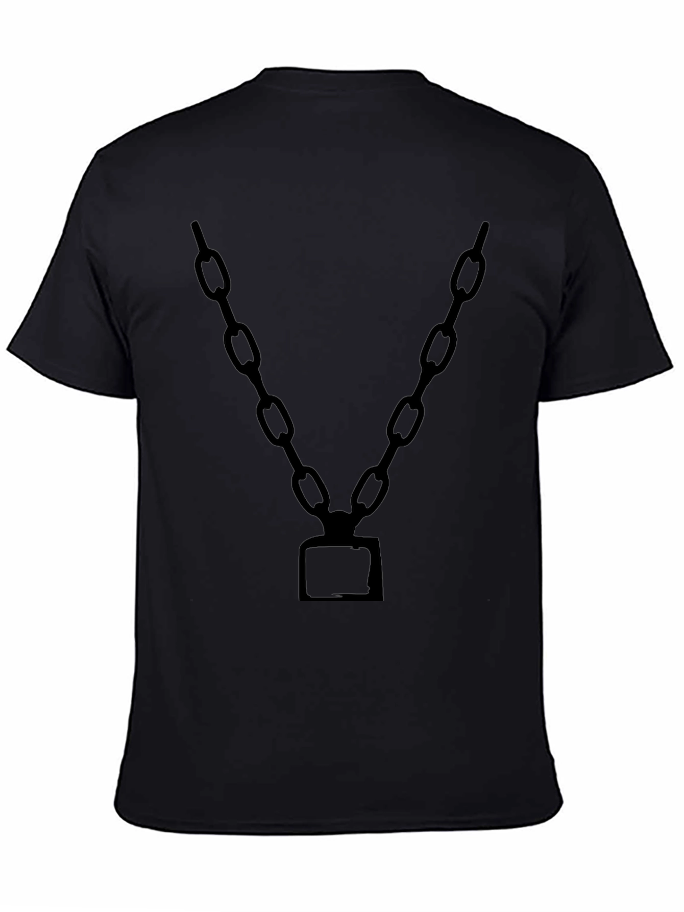 Black Chain Graphic Tee - Bold Statement Style