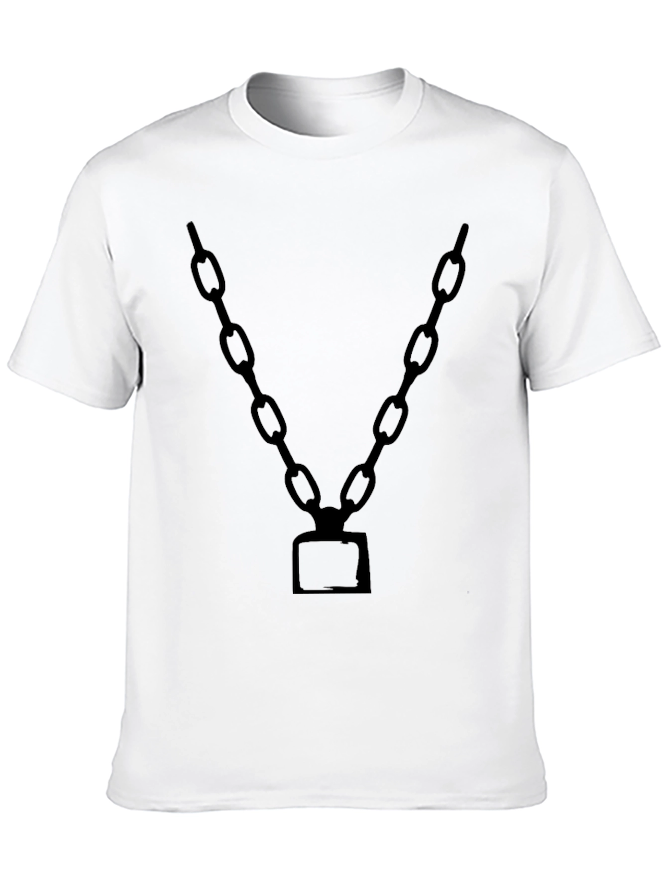 Black Chain Graphic Tee - Bold Statement Style