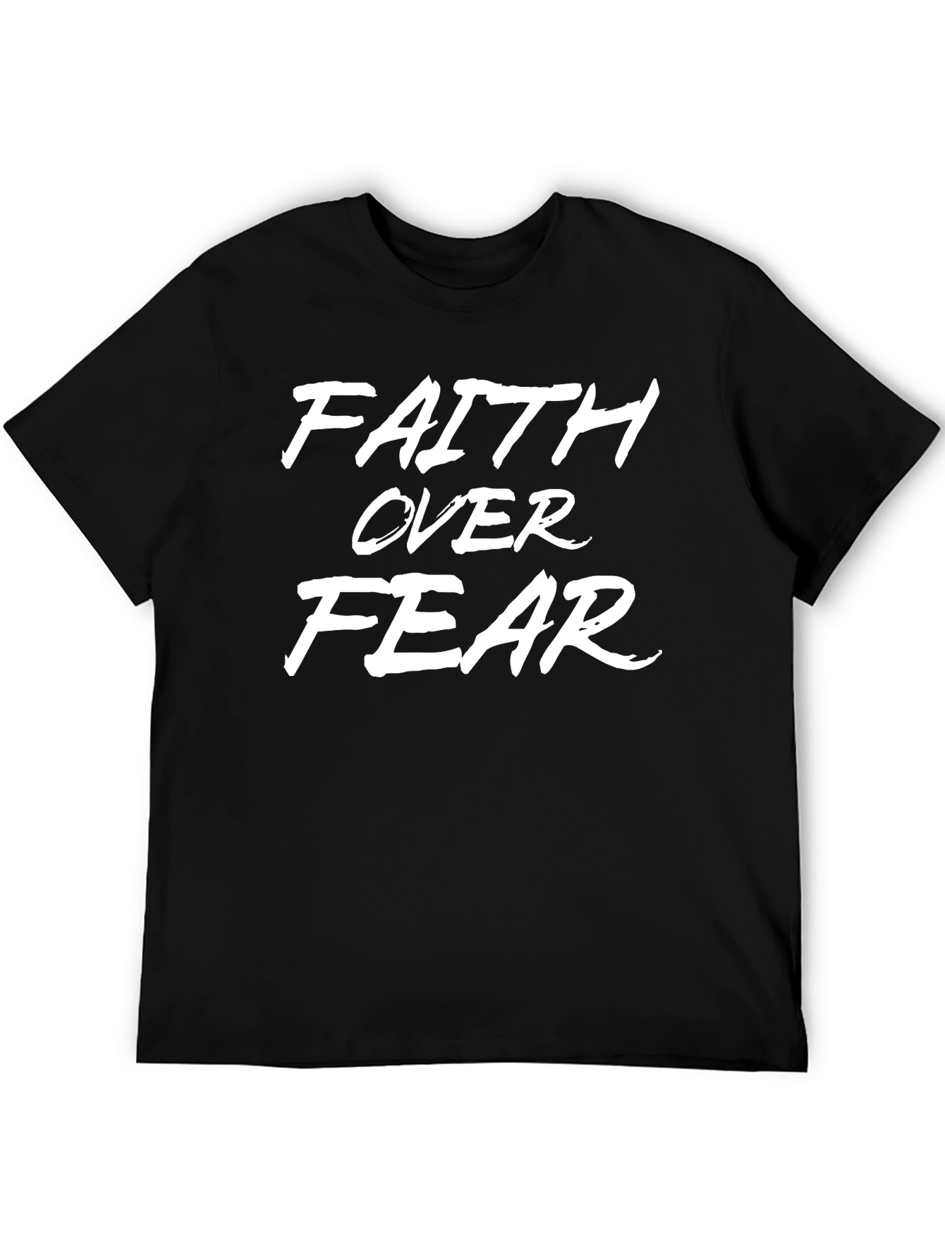 Faith Over Fear Black Graphic Tee