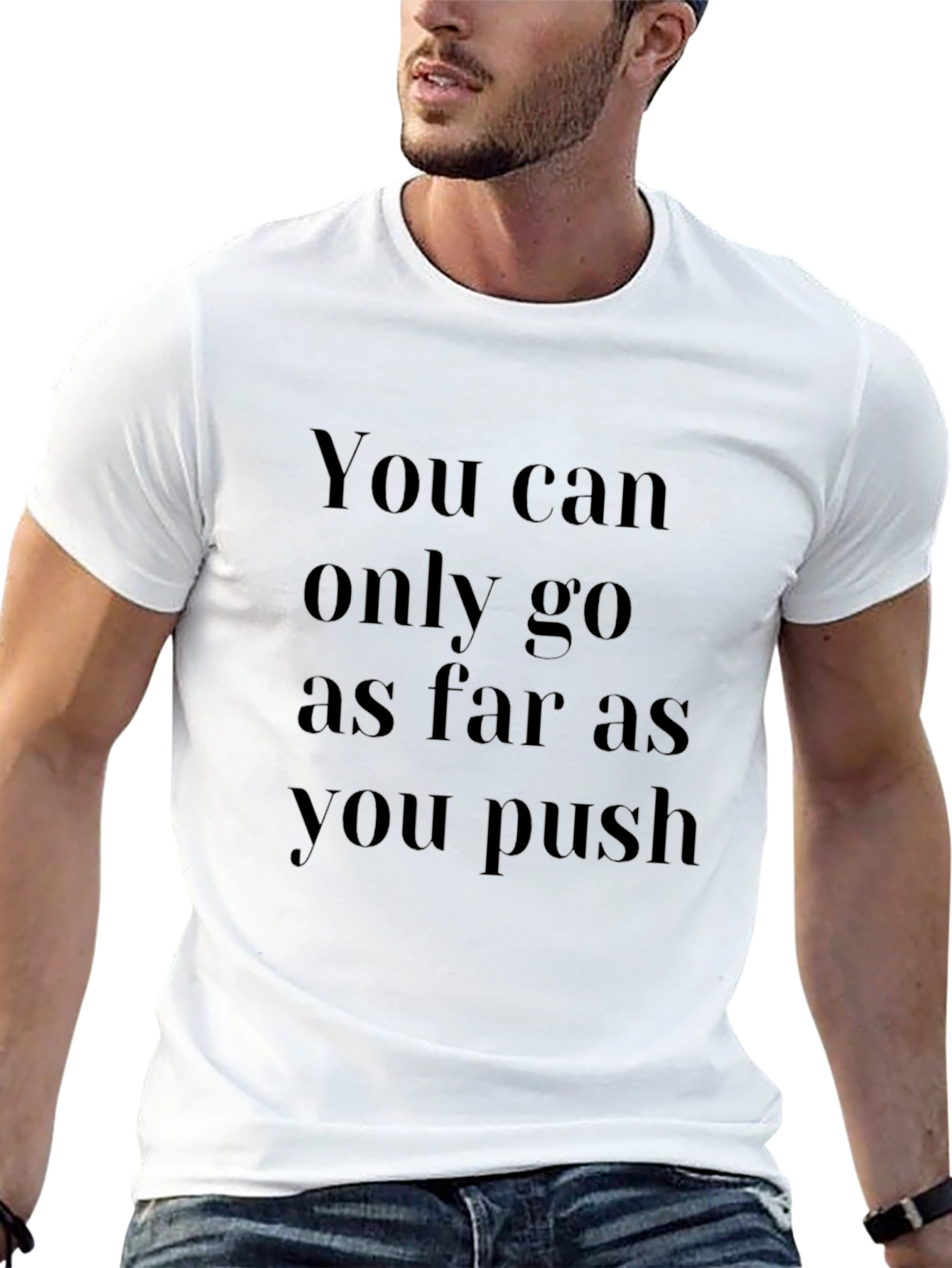 Motivational Black T-Shirt: Push Your Limits