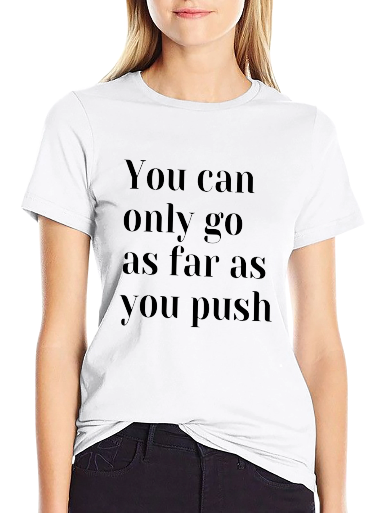 Motivational Black T-Shirt: Push Your Limits