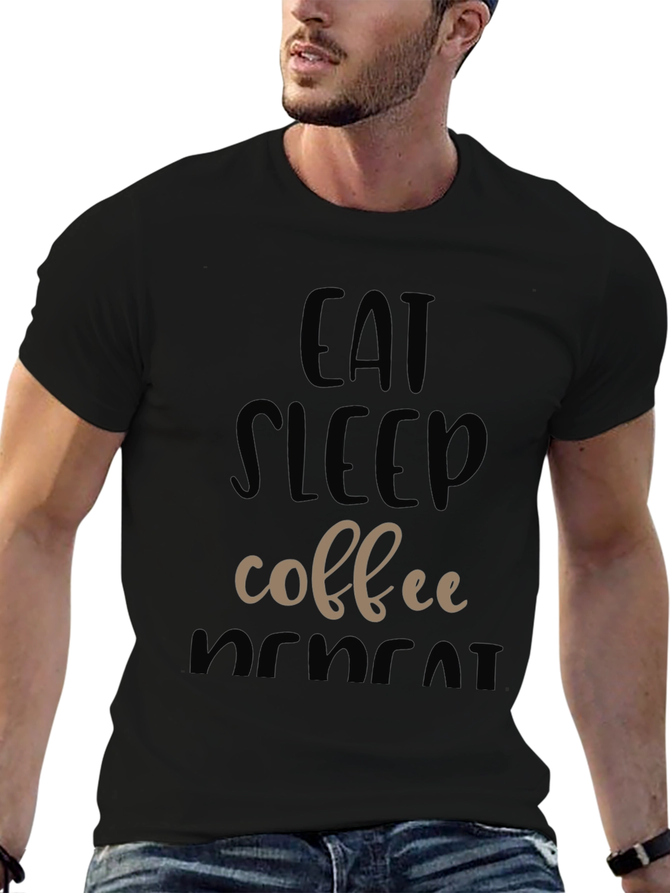 Eat Sleep Coffee Repeat Graphic Tee