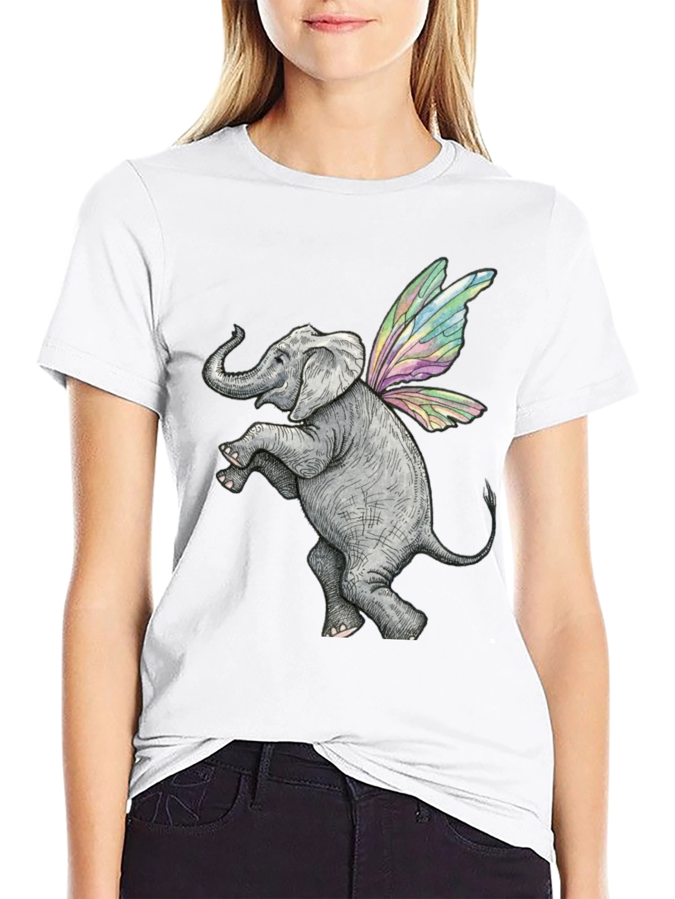 Elephant Fairy Graphic Tee - Unique Design