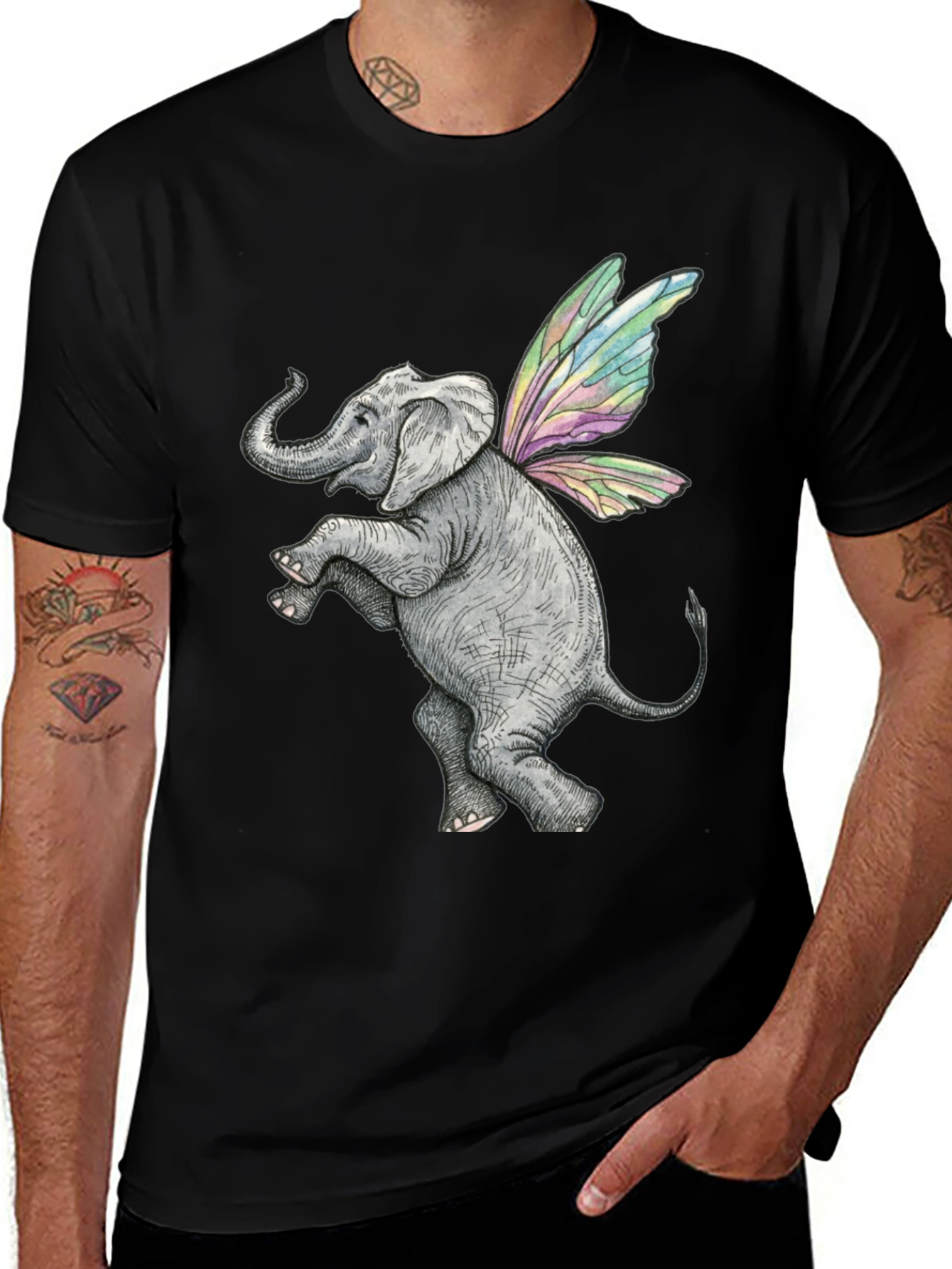 Elephant Fairy Graphic Tee - Unique Design