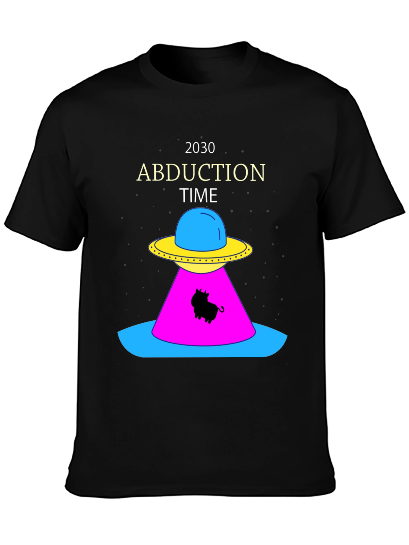 2030 Abduction Time Black T-Shirt