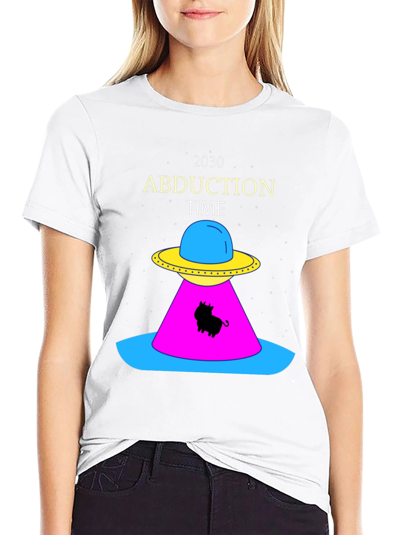 2030 Abduction Time Black T-Shirt