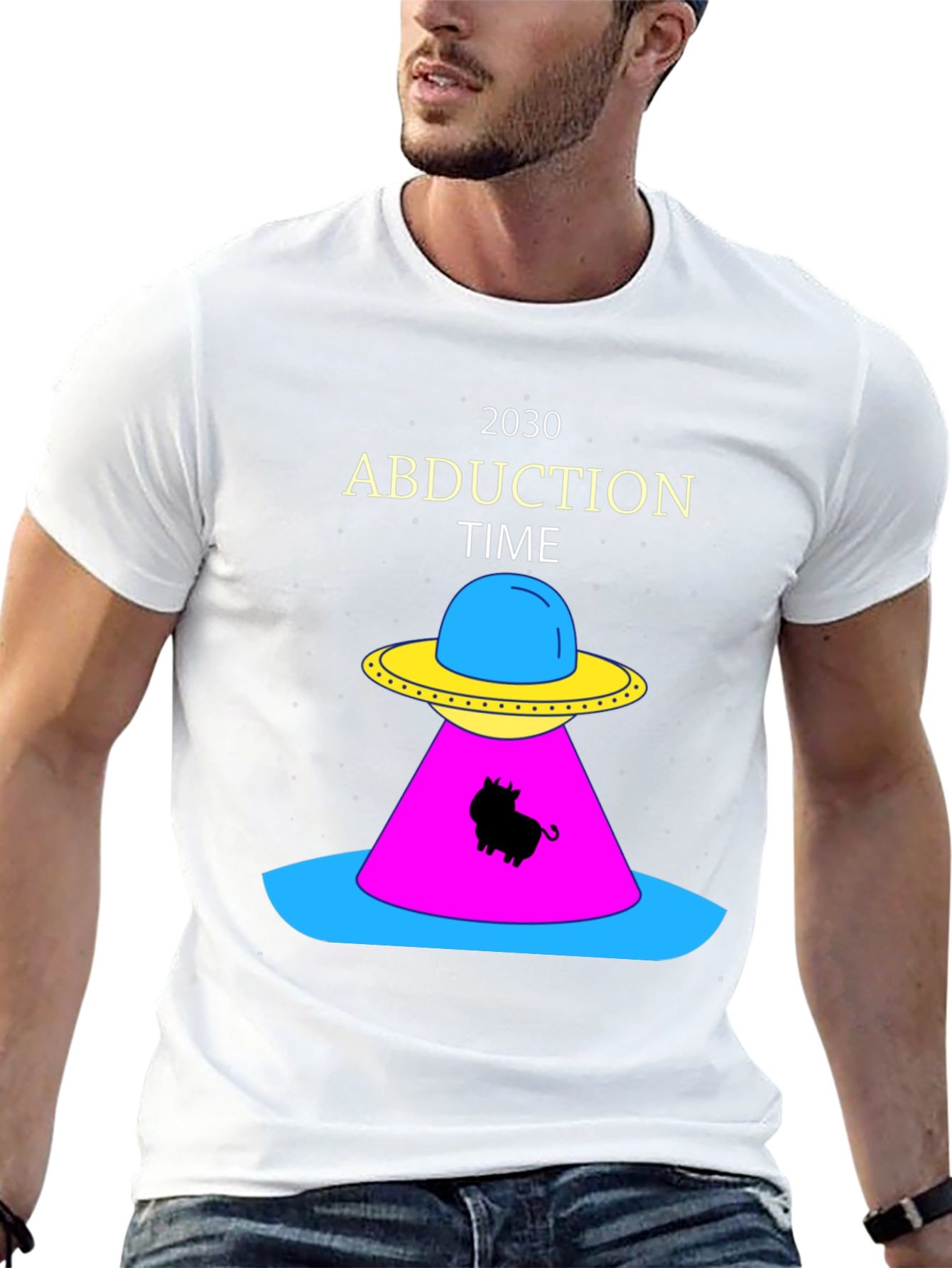 2030 Abduction Time Black T-Shirt