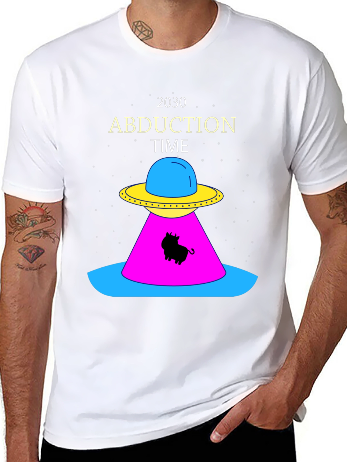 2030 Abduction Time Black T-Shirt