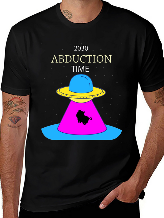 2030 Abduction Time Black T-Shirt