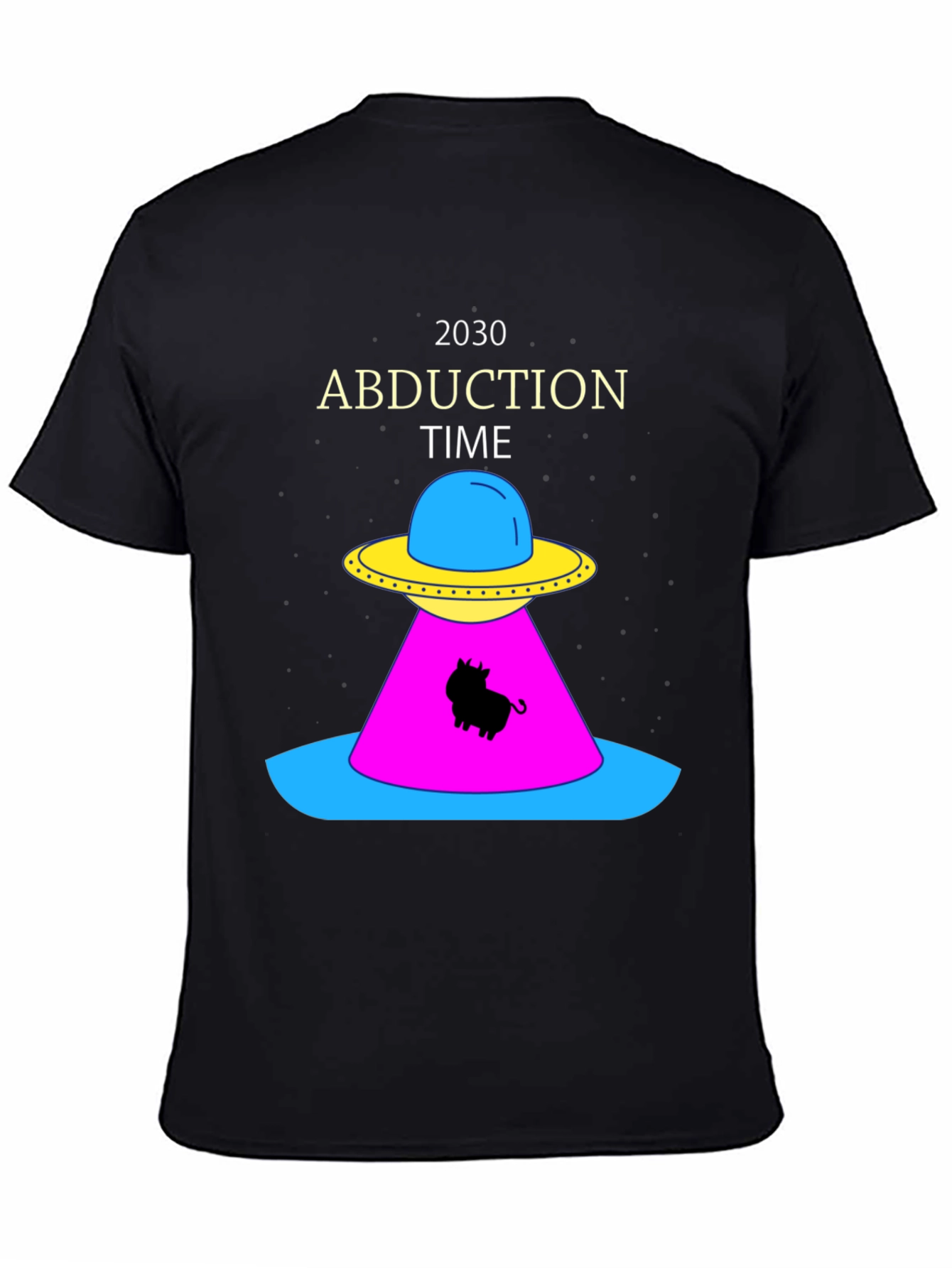 2030 Abduction Time Black T-Shirt