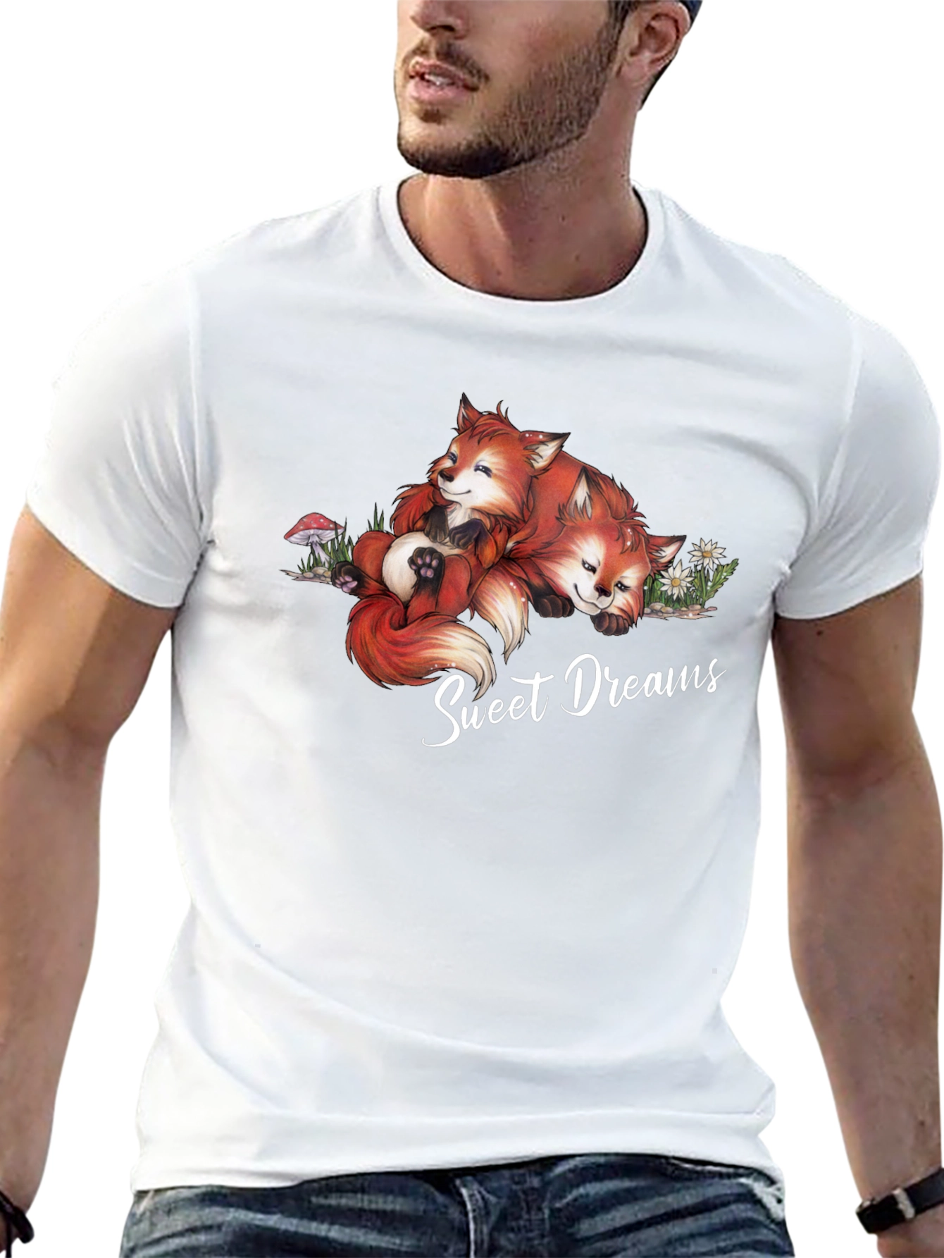 Sweet Dreams Foxes Graphic T-Shirt