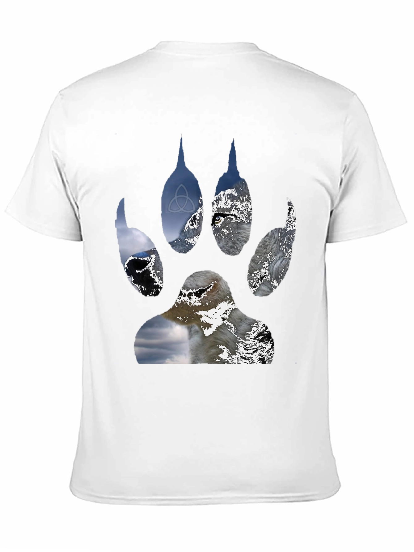 Wolf Paw Print Graphic Tee - Black T-Shirt