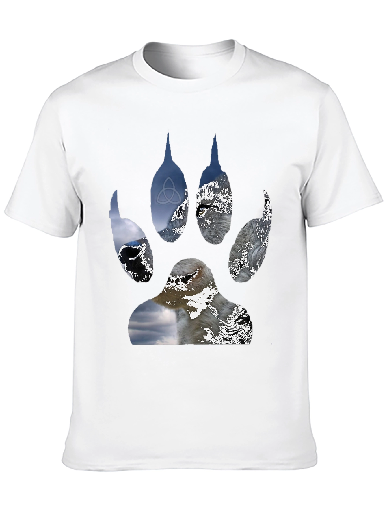 Wolf Paw Print Graphic Tee - Black T-Shirt