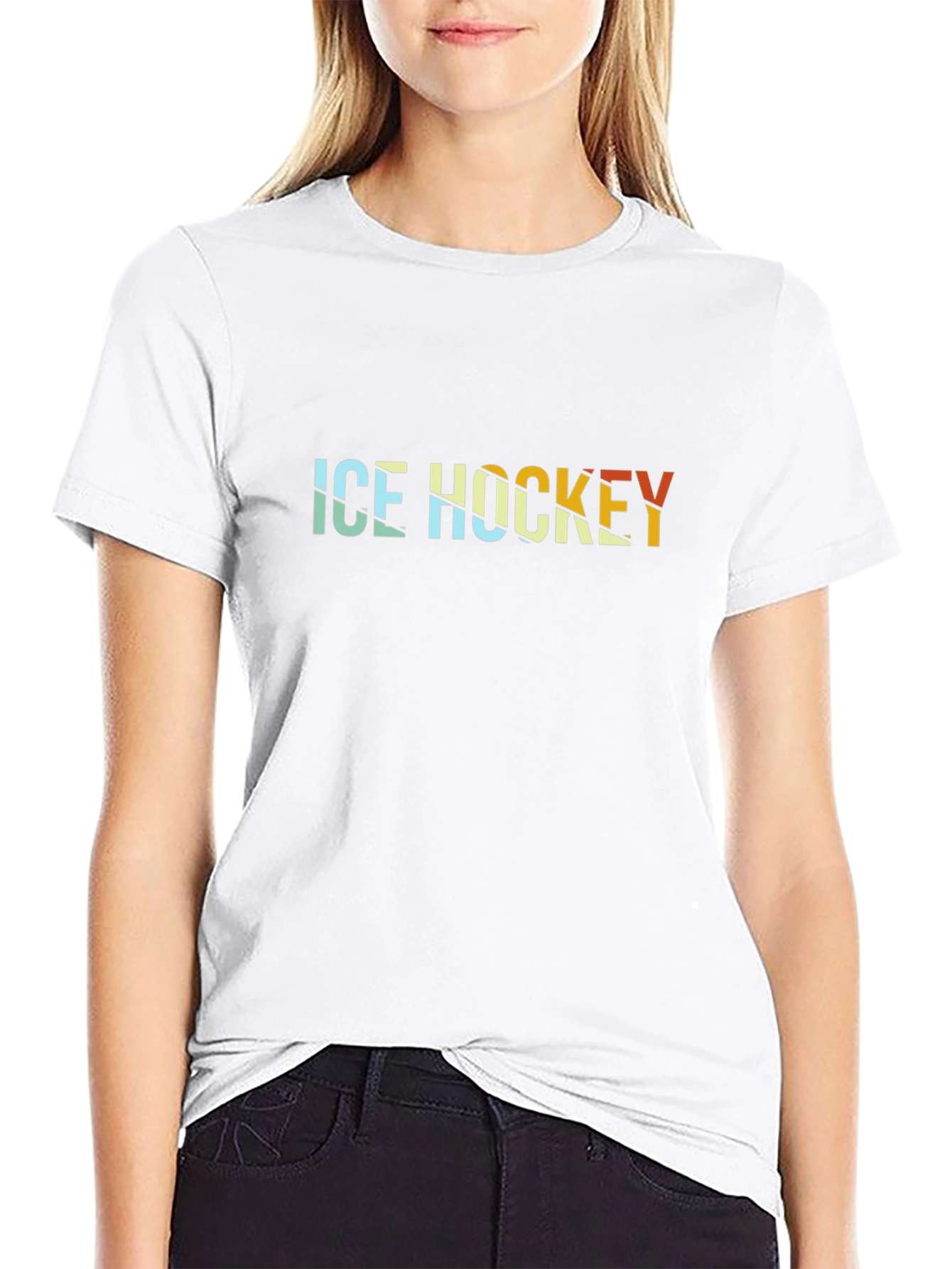 Retro Ice Hockey Graphic T-Shirt