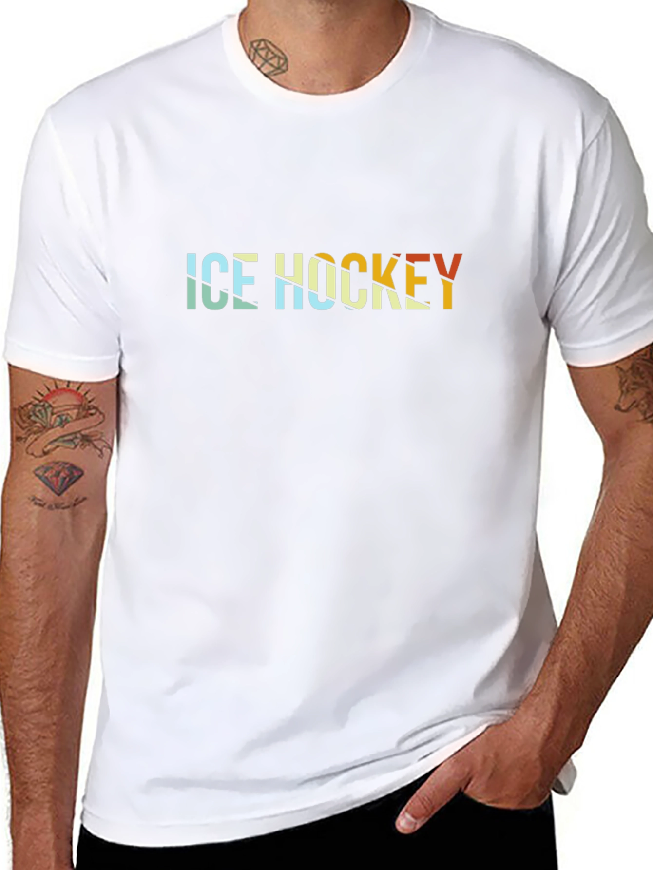 Retro Ice Hockey Graphic T-Shirt