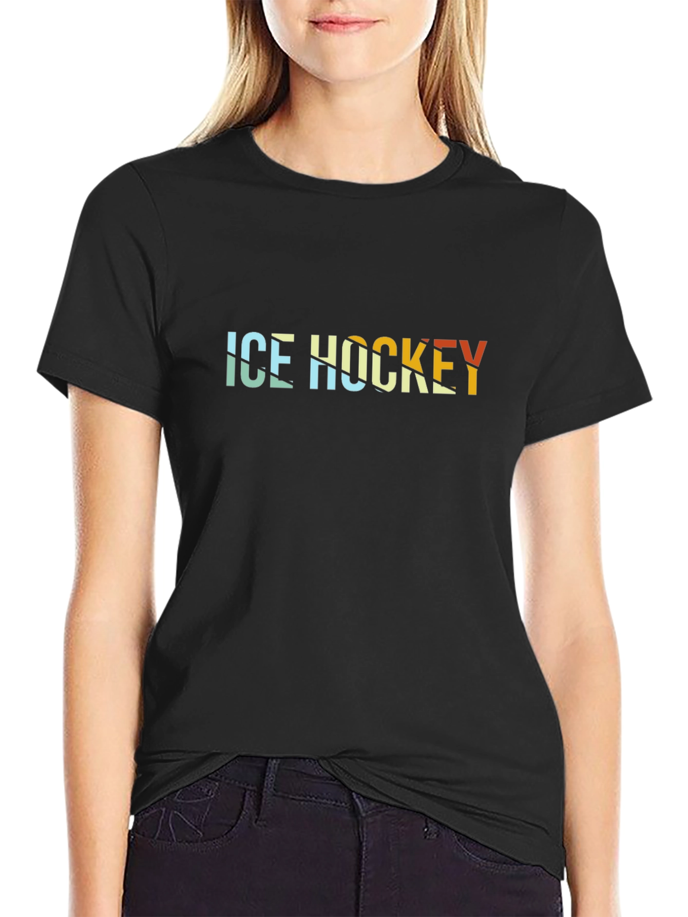 Retro Ice Hockey Graphic T-Shirt