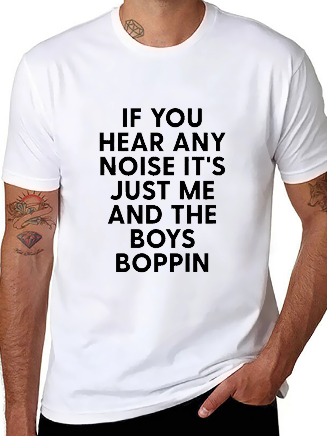 If You Hear Any Noise Mens Black T-Shirt