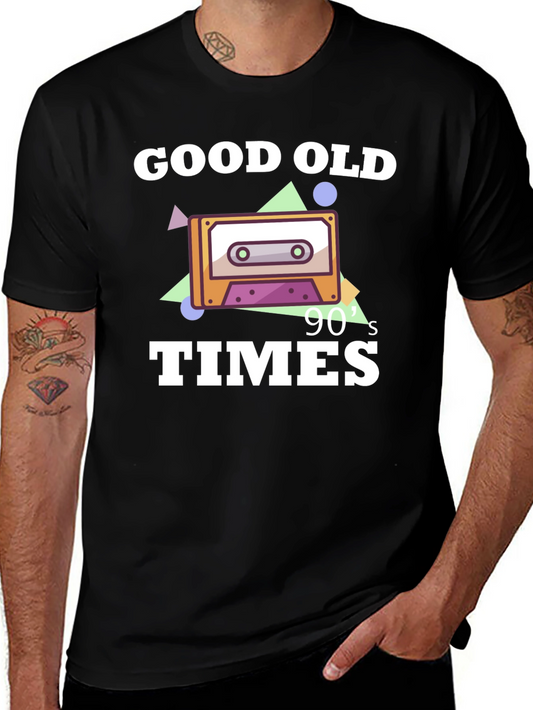 Good Old 90s Times Cassette Tape Graphic Tee