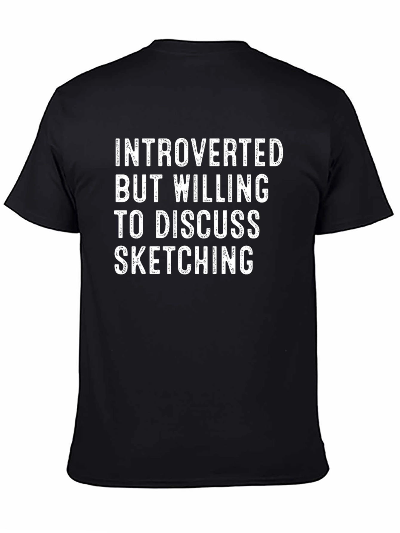 Introverted Sketching T-Shirt - Black Graphic Tee
