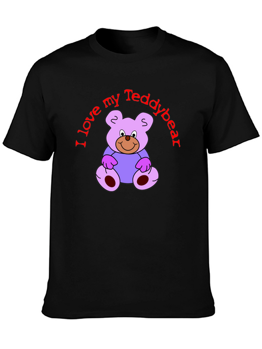 I Love My Teddybear Black T-Shirt